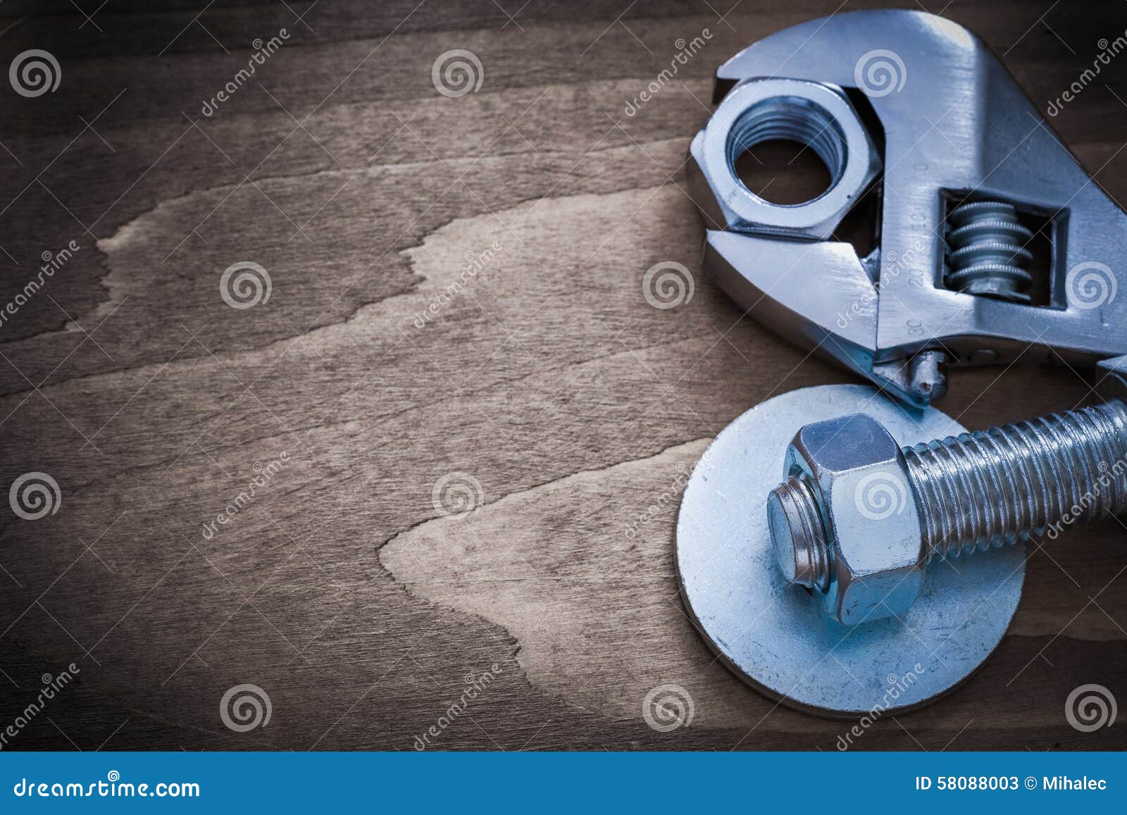 Steel Adjustable Spanner Bolt Washer Threaded Screwnut and Scre Stock