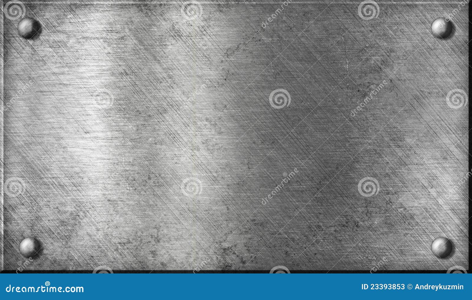 Steel or Aluminium Metal Plate with Rivets Stock Image Image of