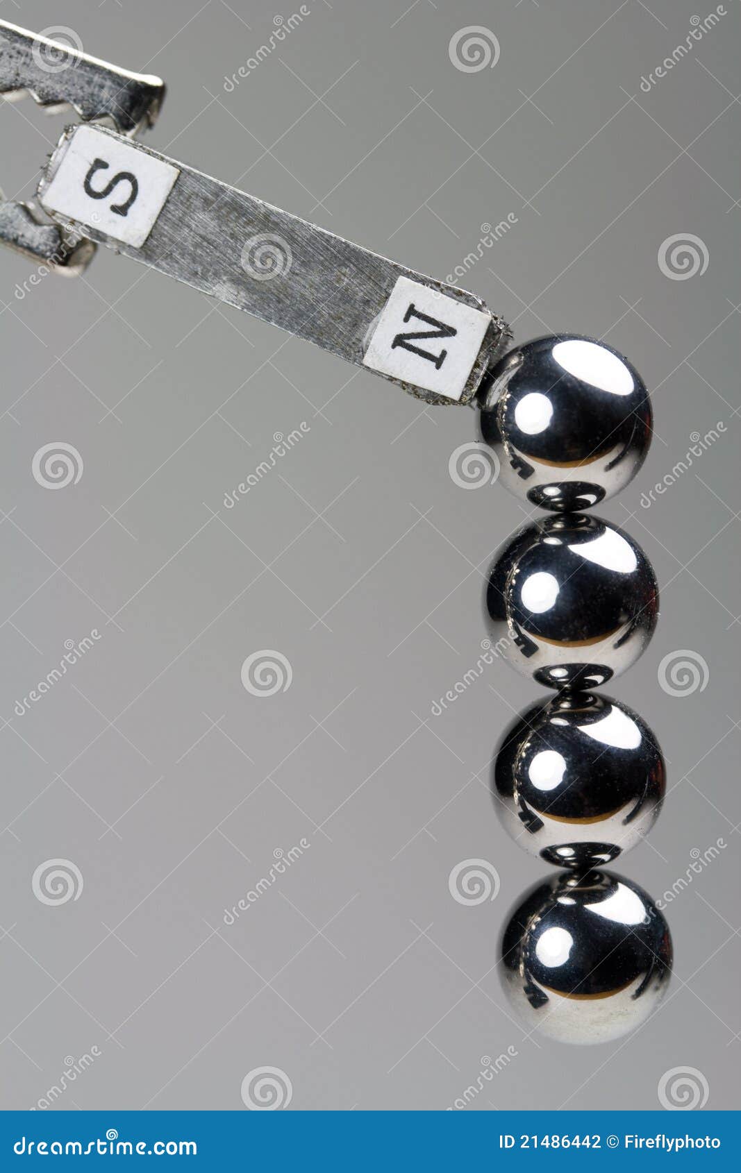 Steel Ball Bearings Attracted To Stock Photo Image of