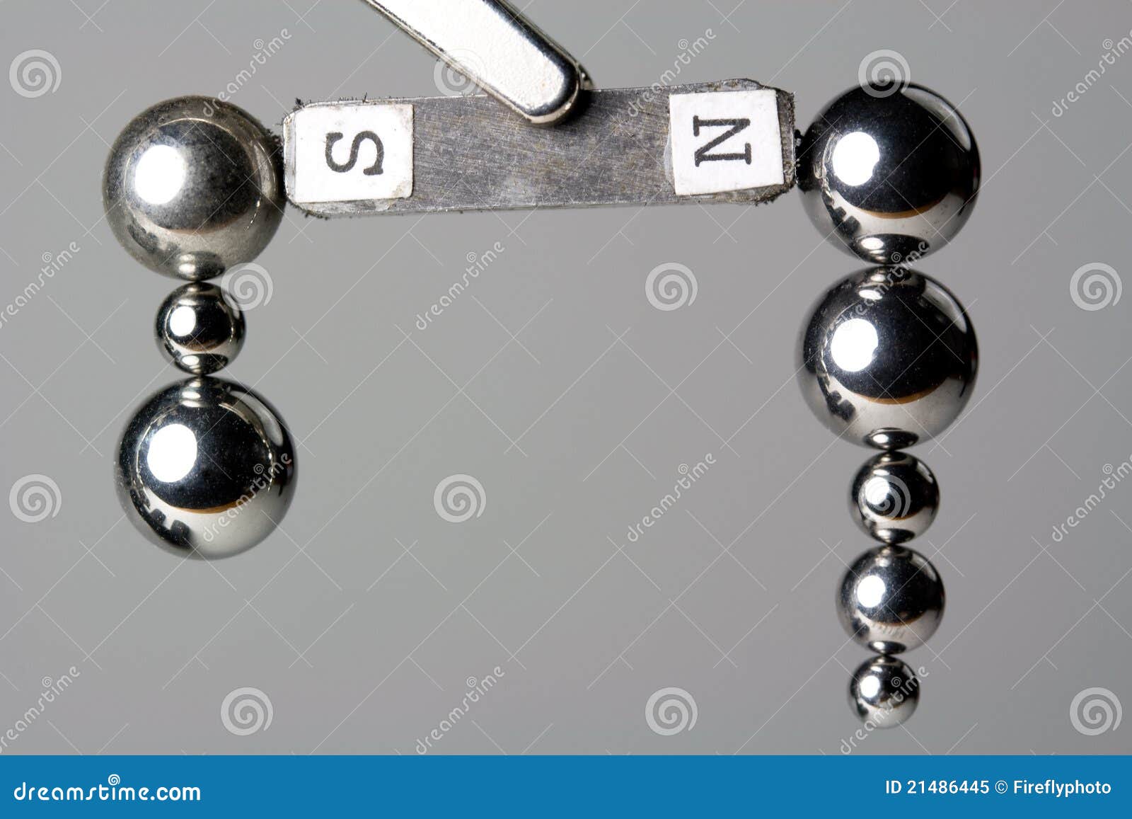 Steel Ball Bearings Attracted To Stock Image Image of steel
