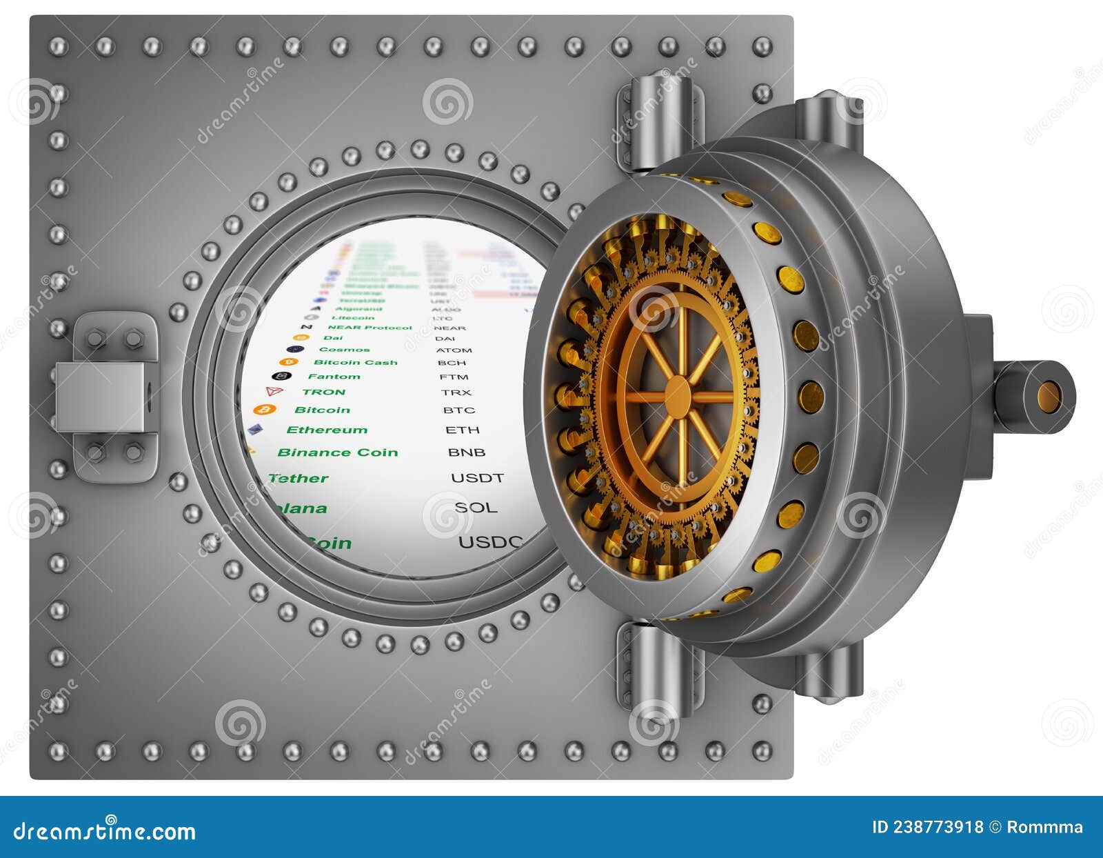 A Steel Bank Safe with Cryptocurrency Exchange Editorial Stock Photo -  Illustration of coin, bank: 238773918