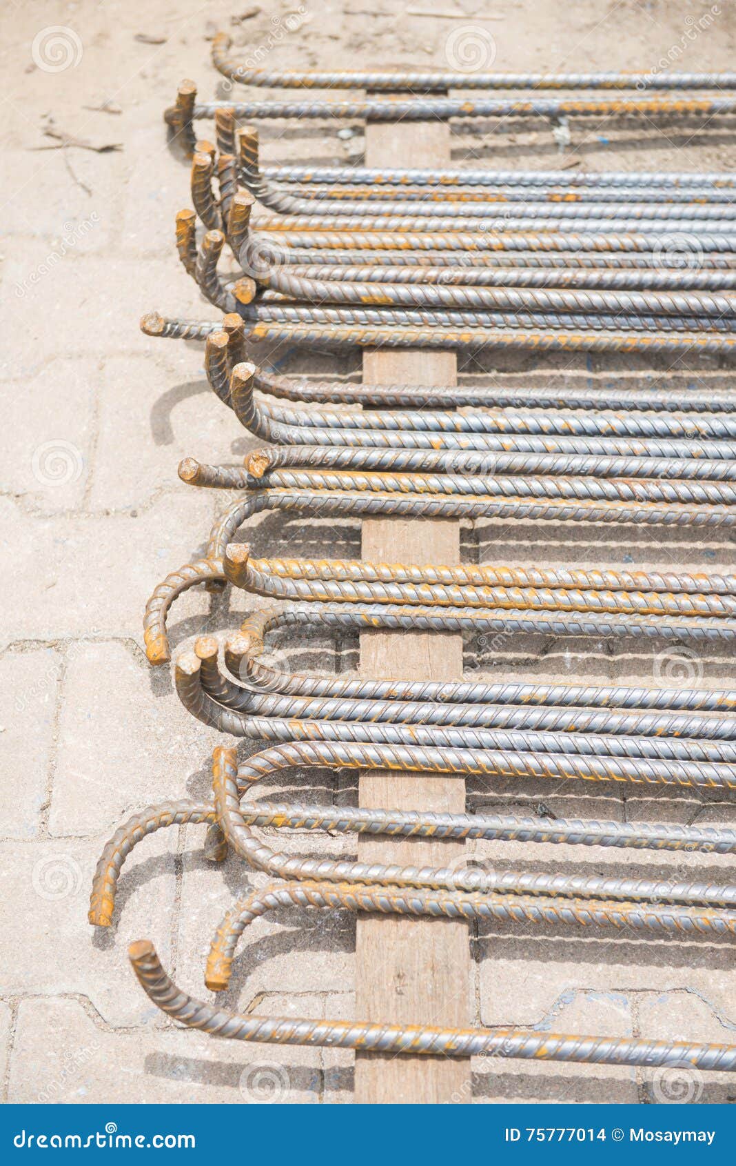 Steel bar reinforcement stock photo. Image of texture 75777014