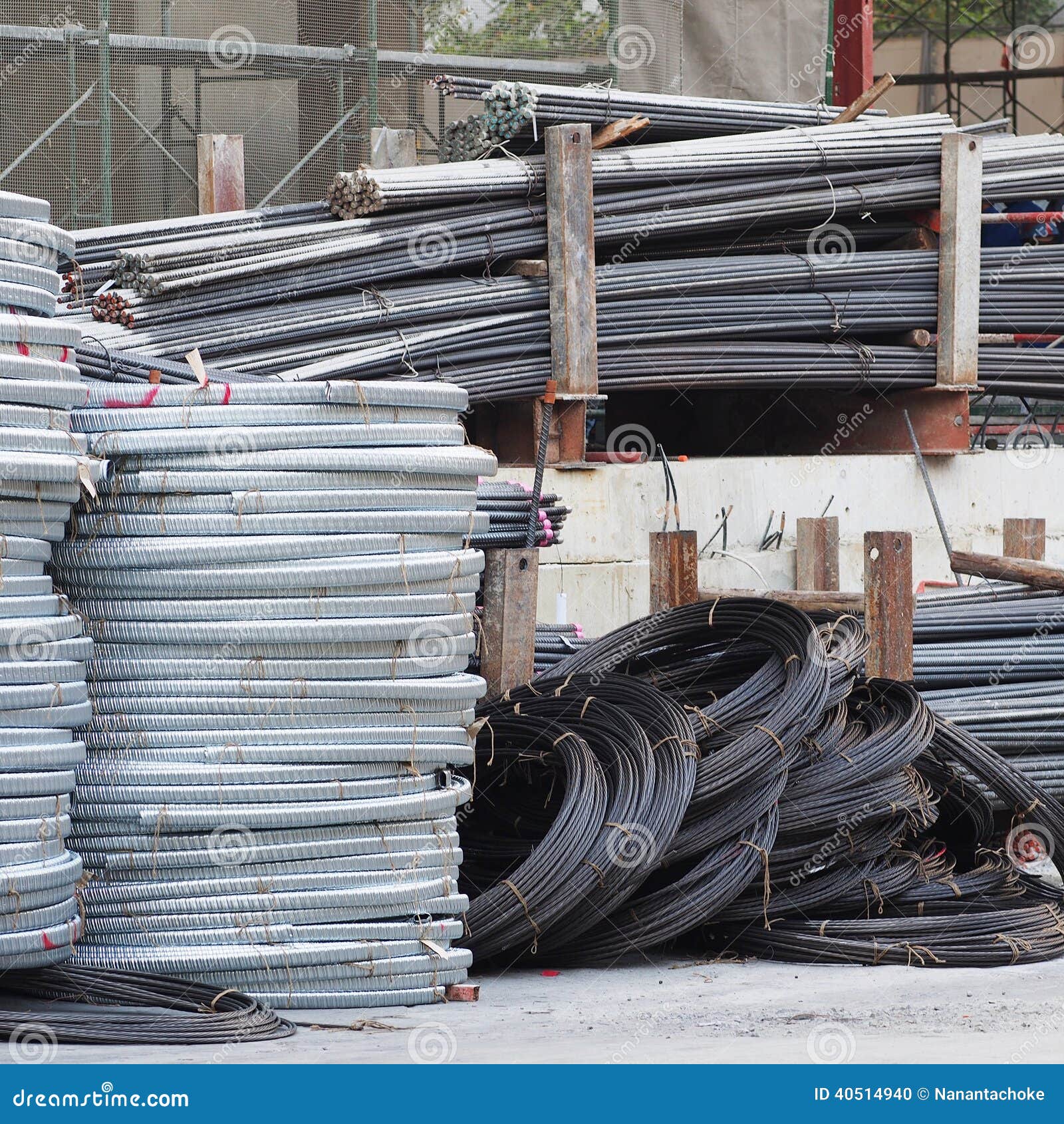 Steel Bars at Construction Site Stock Photo Image of foundation