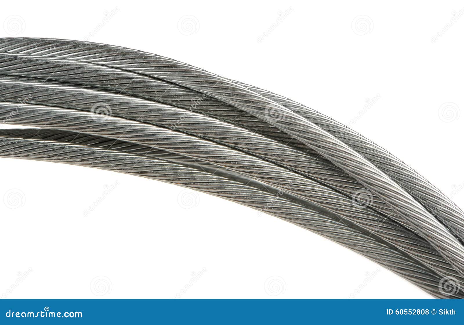Steel Bicycle Brake Cable on White Background Stock Photo Image of