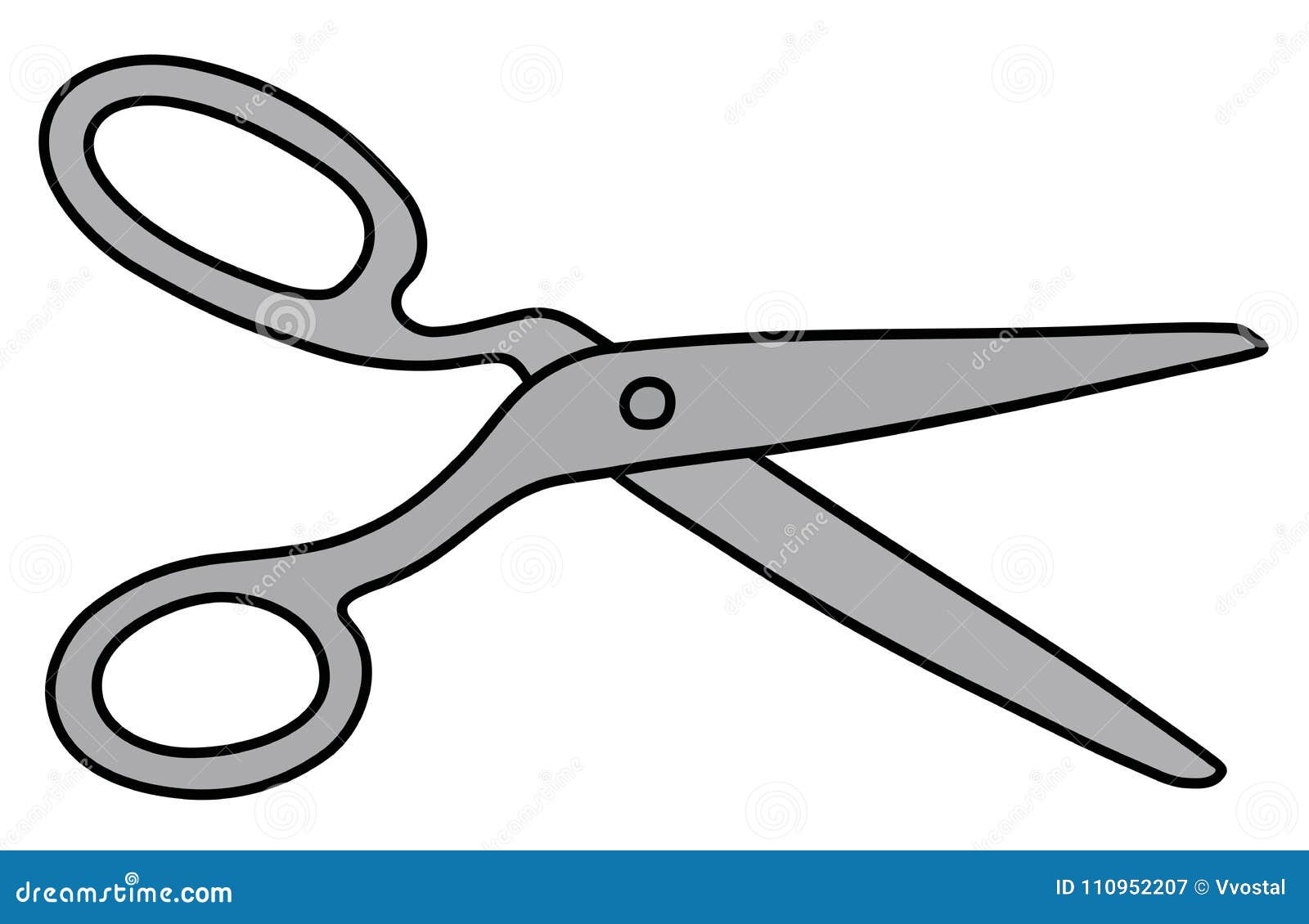 The steel big scissors stock vector. Illustration of stainless 110952207