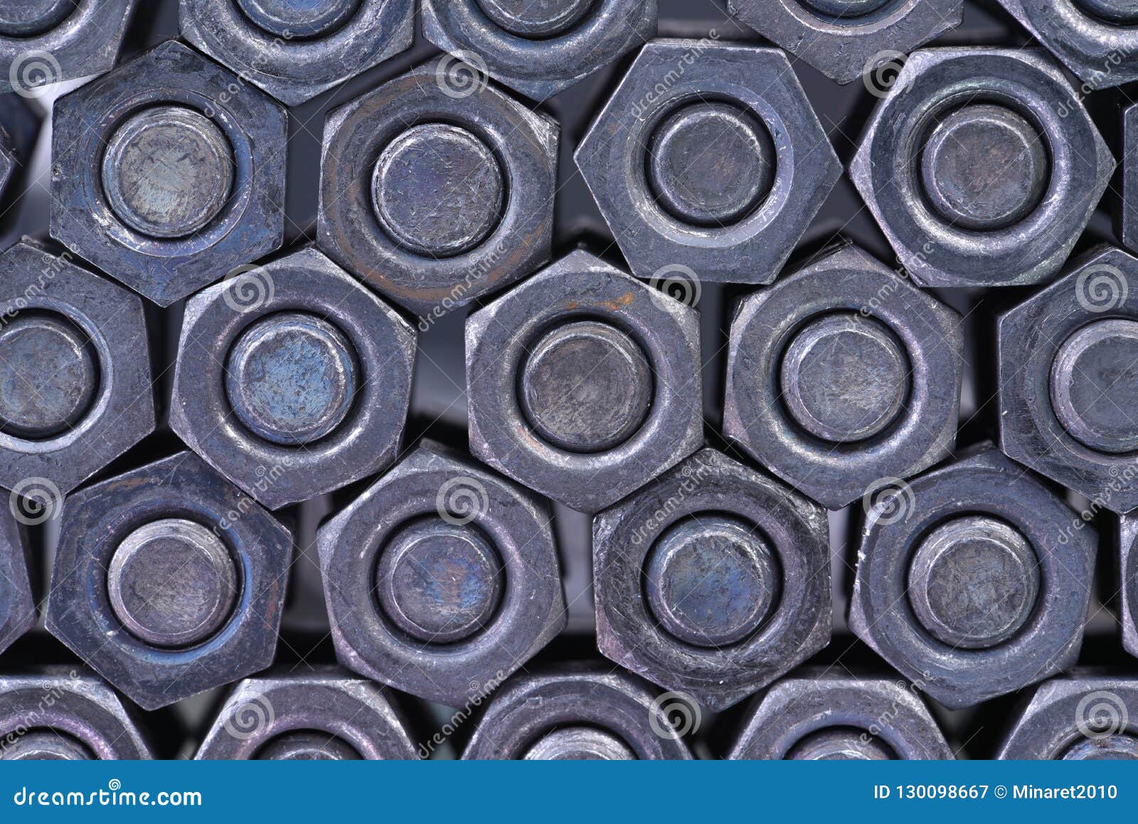 Steel Bolt and Nut Construction Element Stock Image Image of