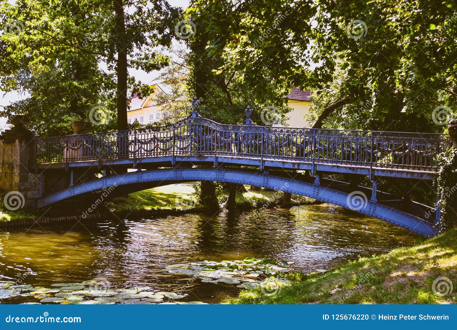 Steel bridge over a creek stock photo. Image of beautiful 125676220