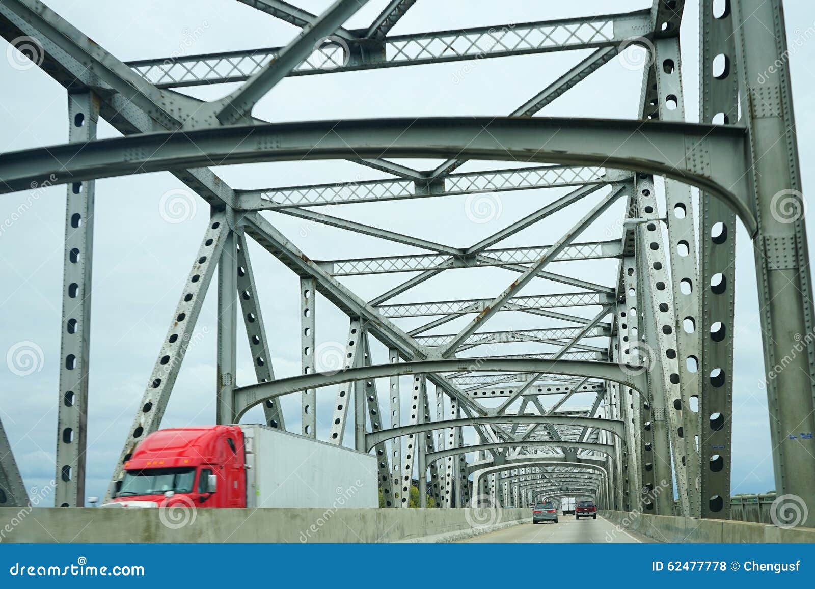 A Steel Bridge Over Mississippi River Stock Photo Image of american