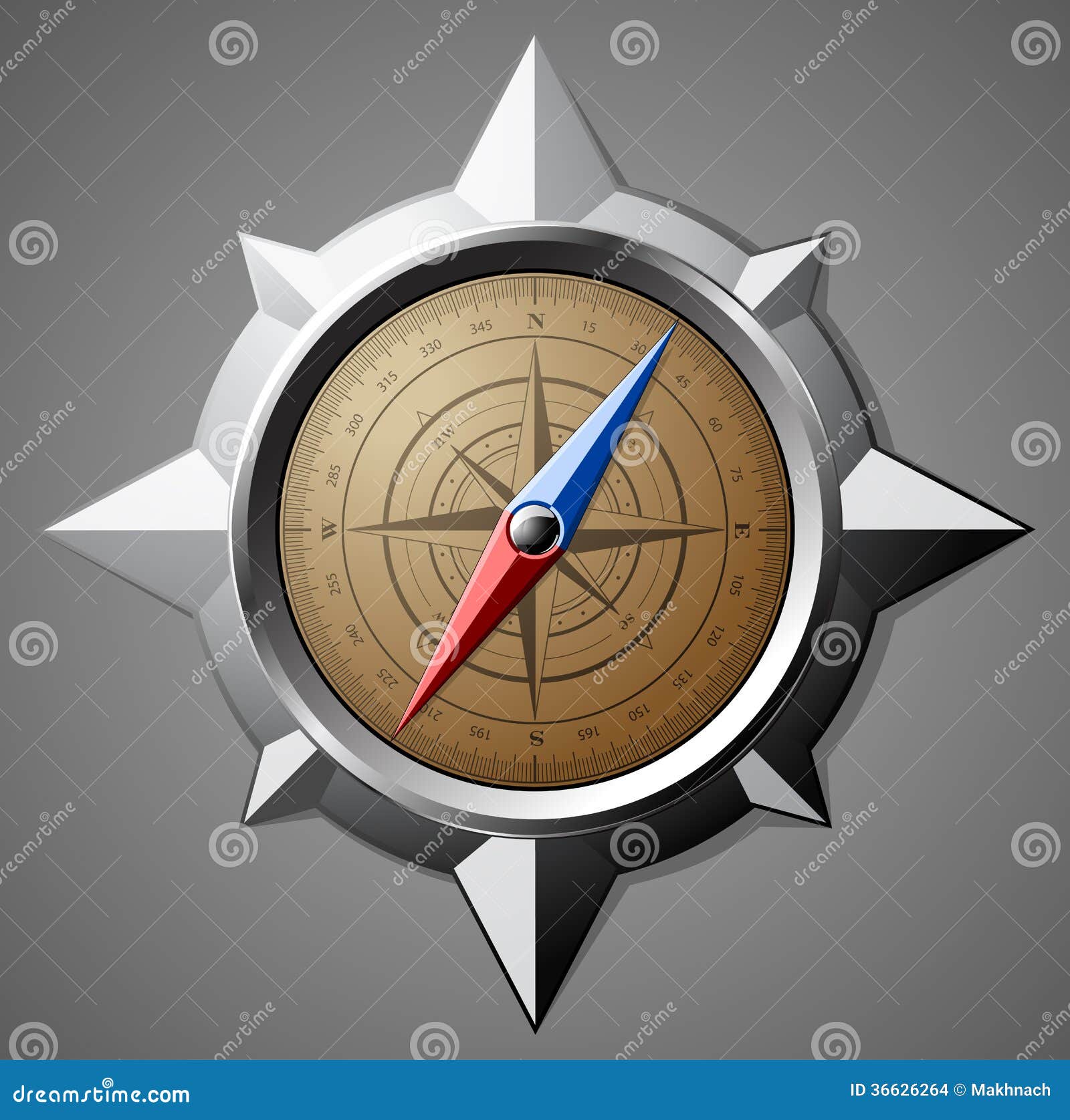 Steel compass with scale stock vector. Illustration of black 36626264