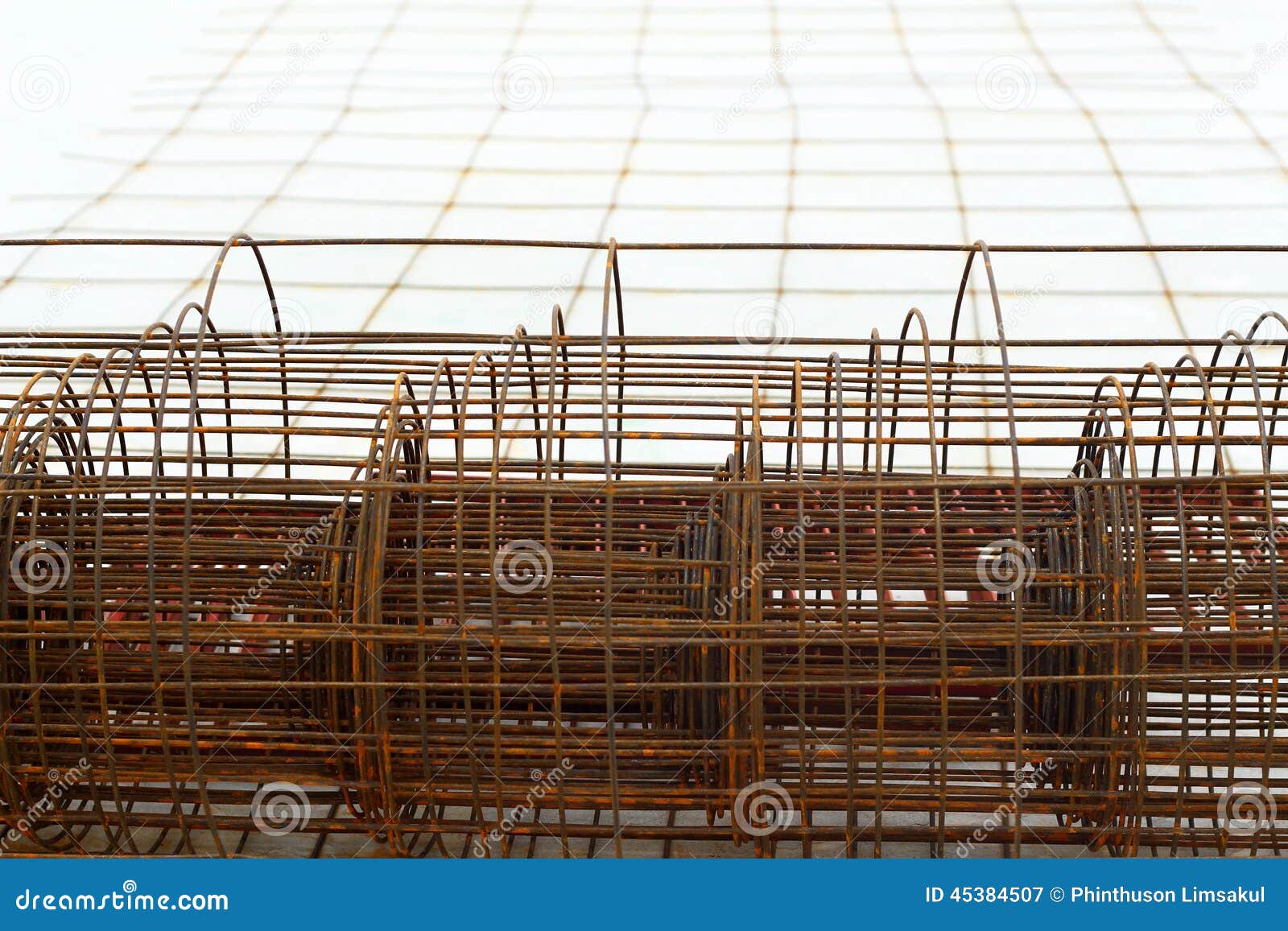 Steel Components in the Construction Site Construction. Stock Image