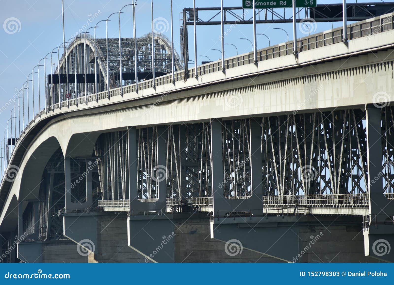 steel and concrete motorway bridge