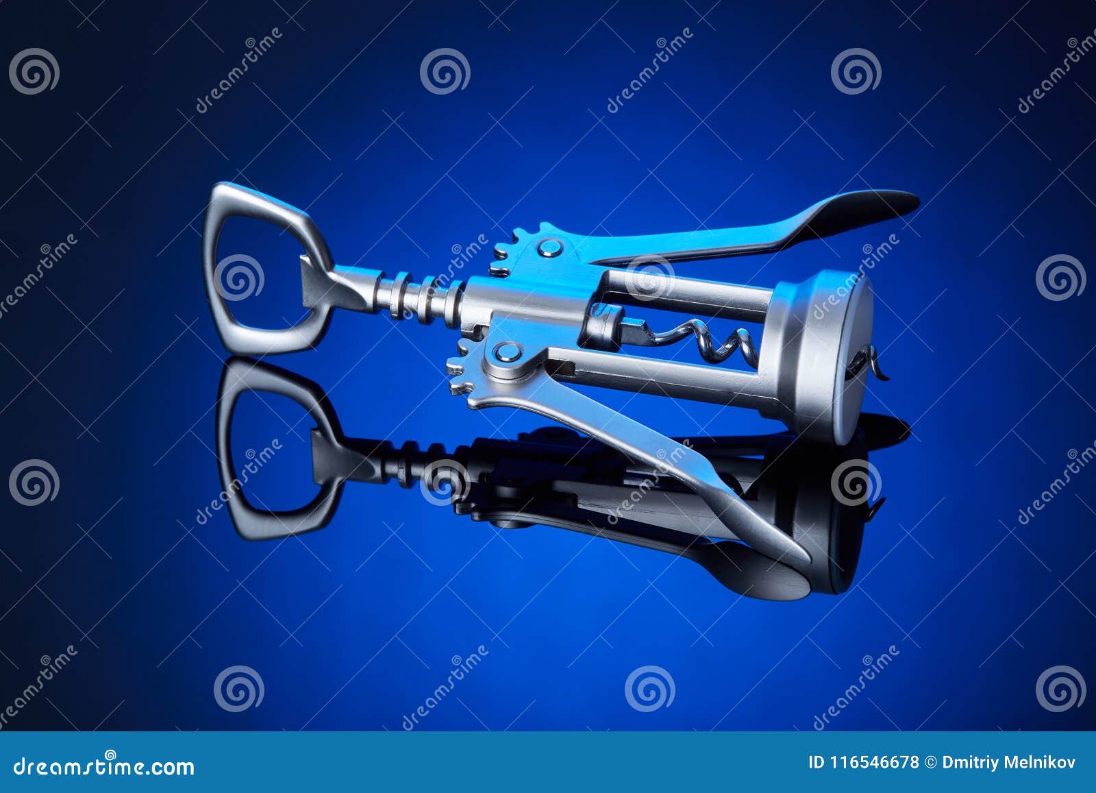 Corkscrew for wine. stock photo. Image of object, uncorking 116546678