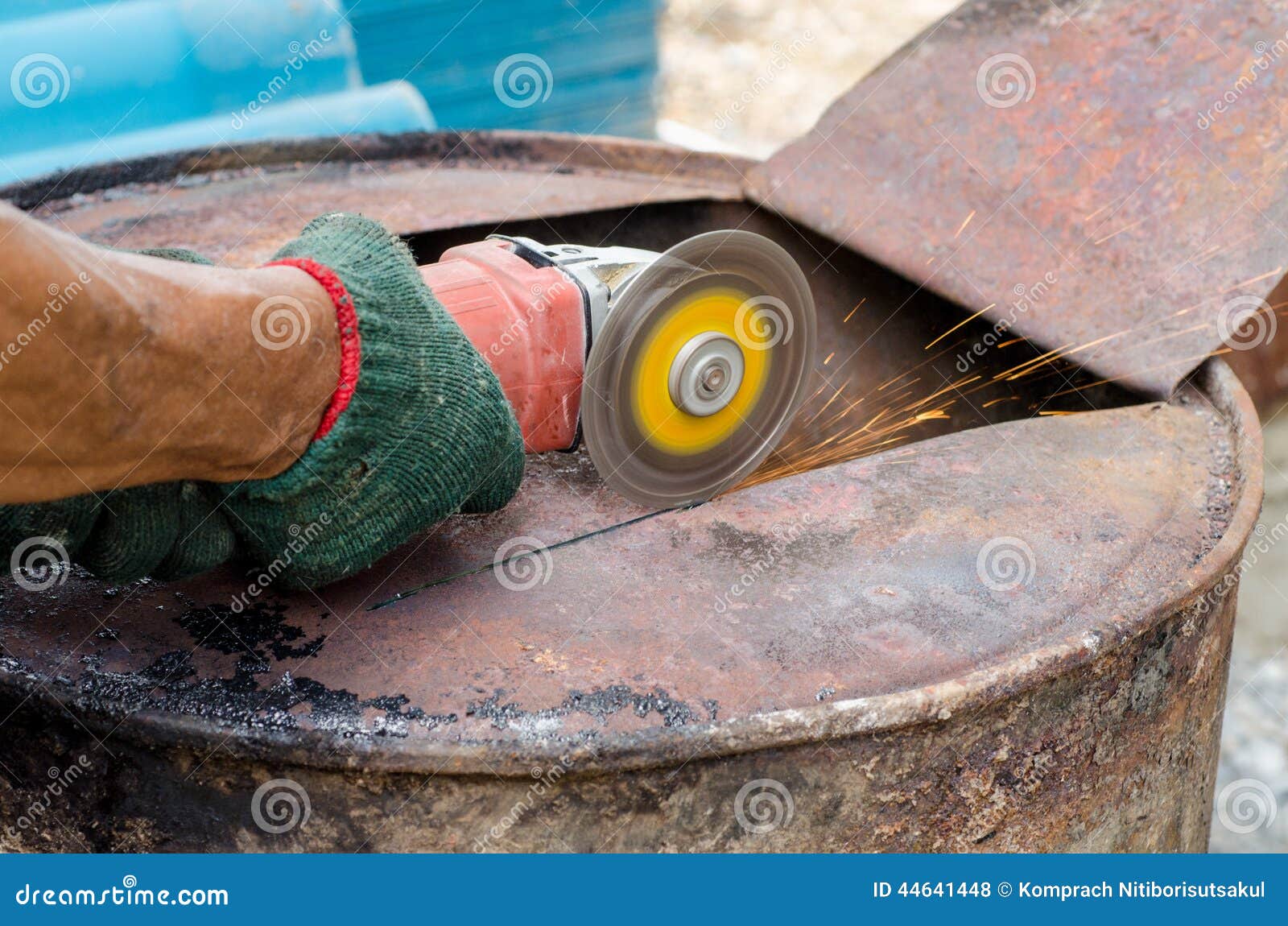 Steel cutter stock photo. Image of circle, spark, steel 44641448