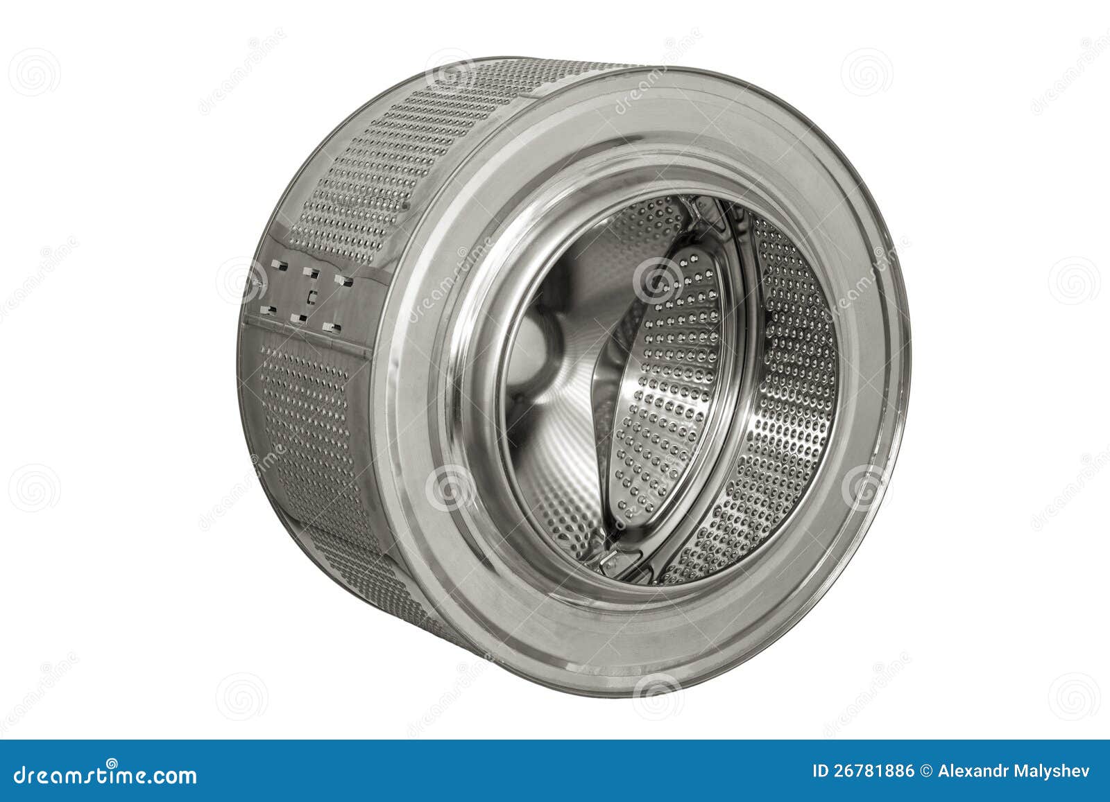 Steel Drum of a Washing Machine. Stock Photo Image of circle, hole