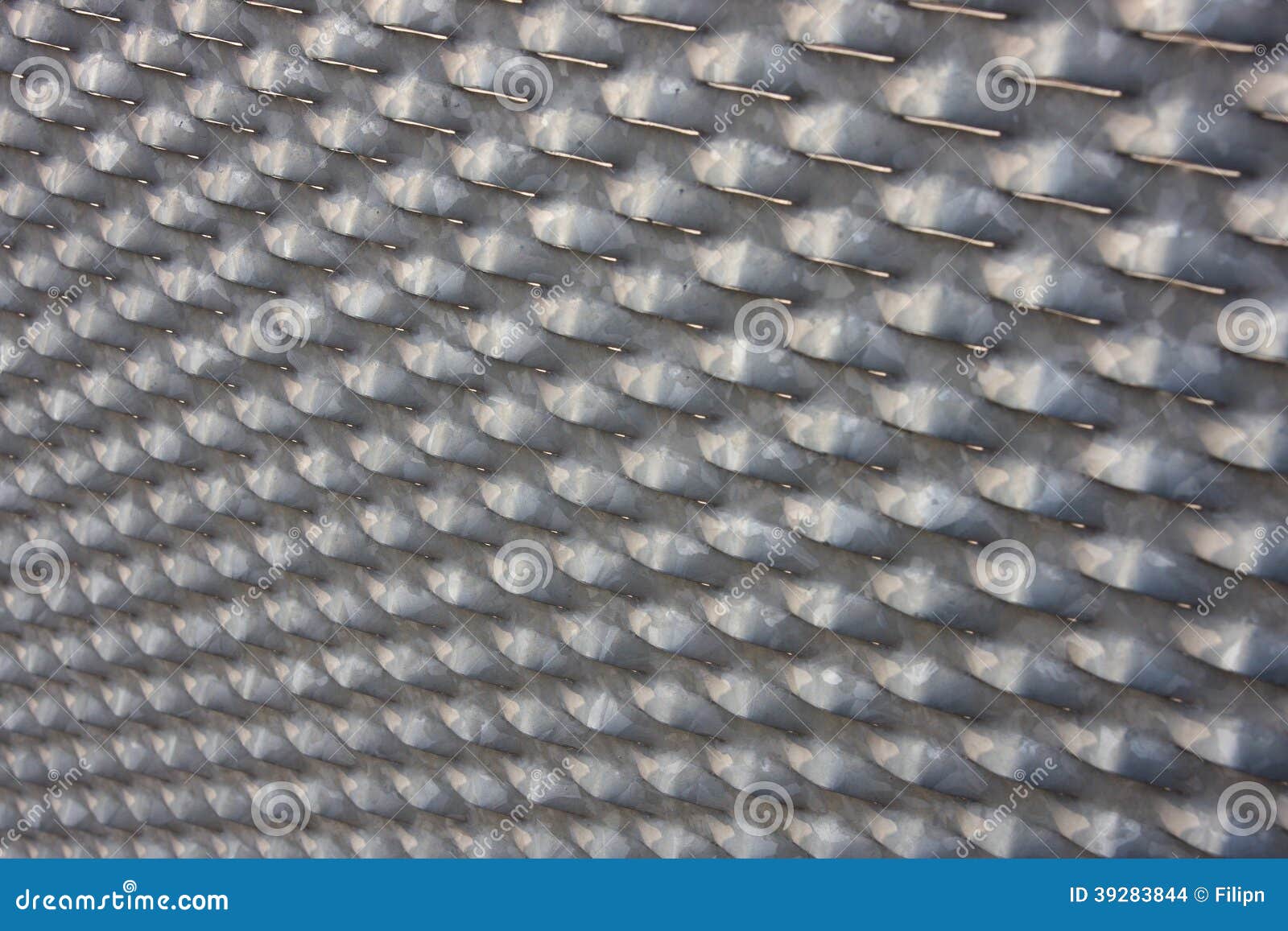 Steel fence. Steel galvanized perforated plate used like fence