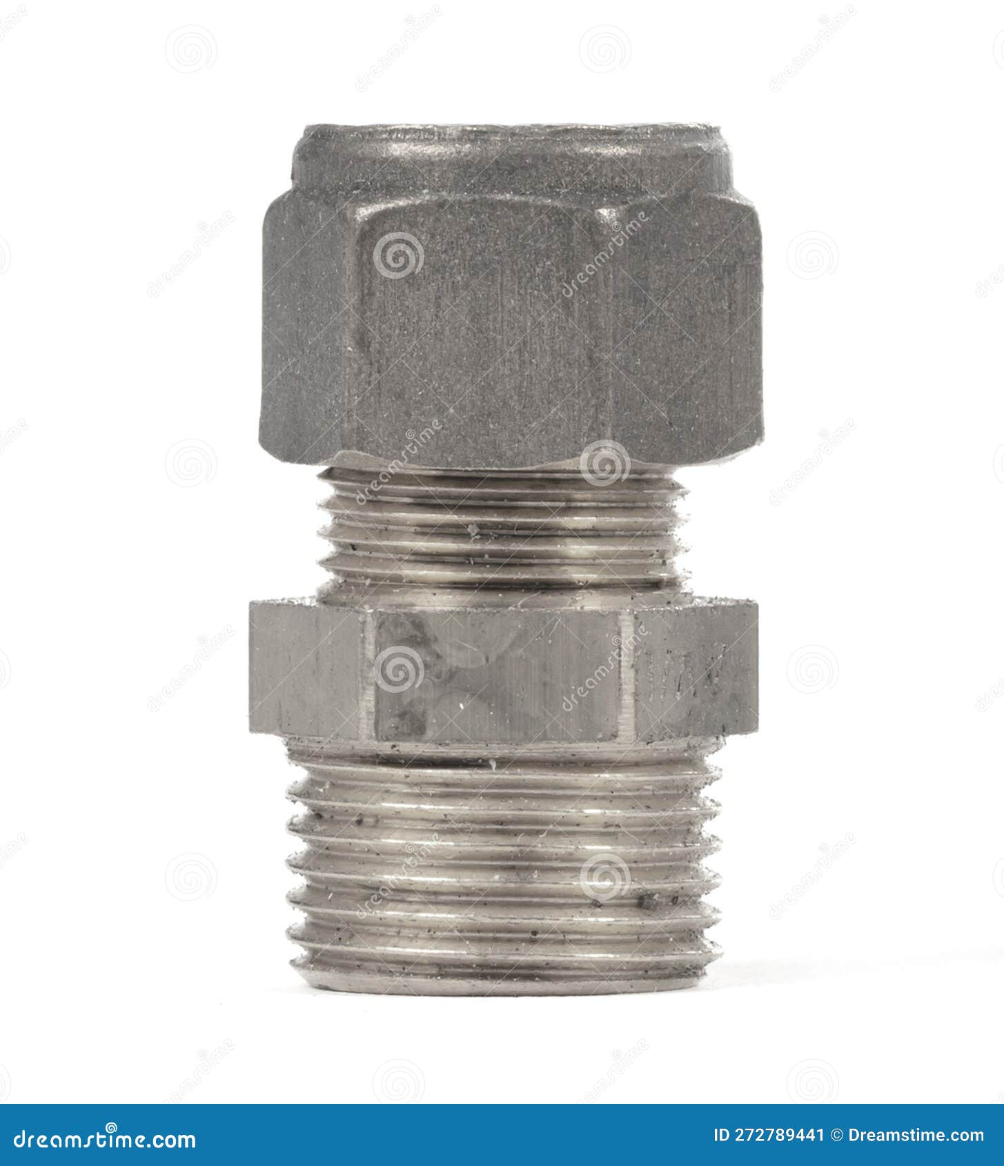 Steel Fitting for Plumbing Pipes, Connector for Two Different Sizes