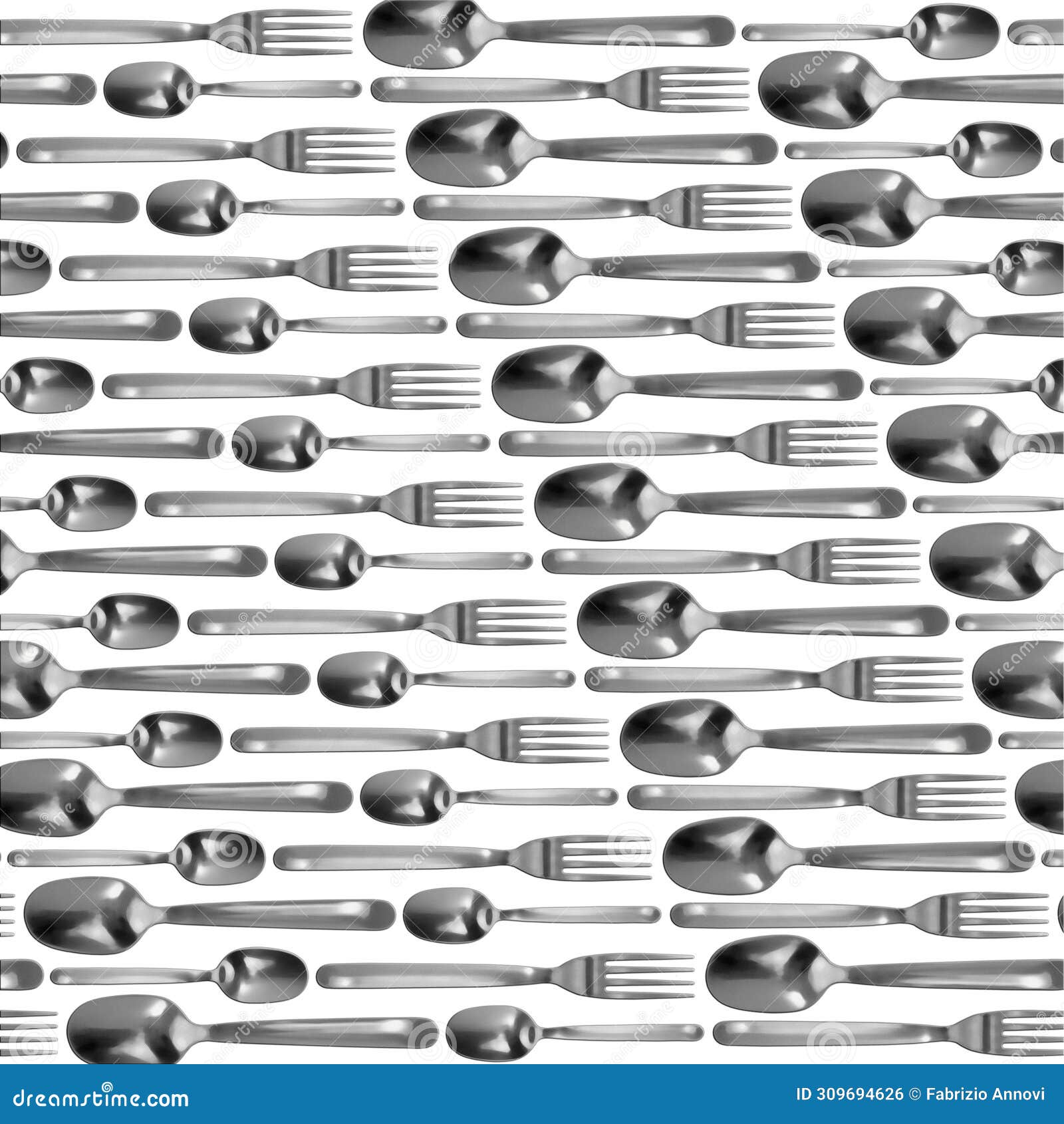 steel fork, spoon, teaspoon, restaurant and kitchen equipment