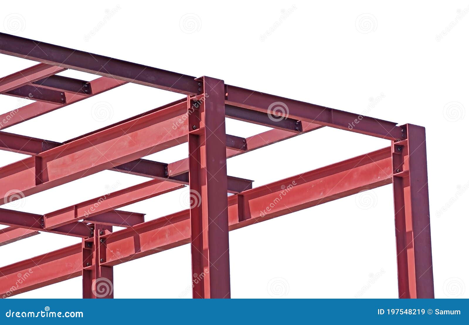 Steel Frames of a Building Under Construction Stock Image Image of