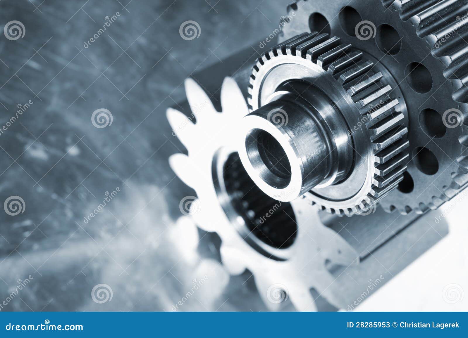 Steel Gears Against Titanium Background Stock Image Image of equipment, working 28285953