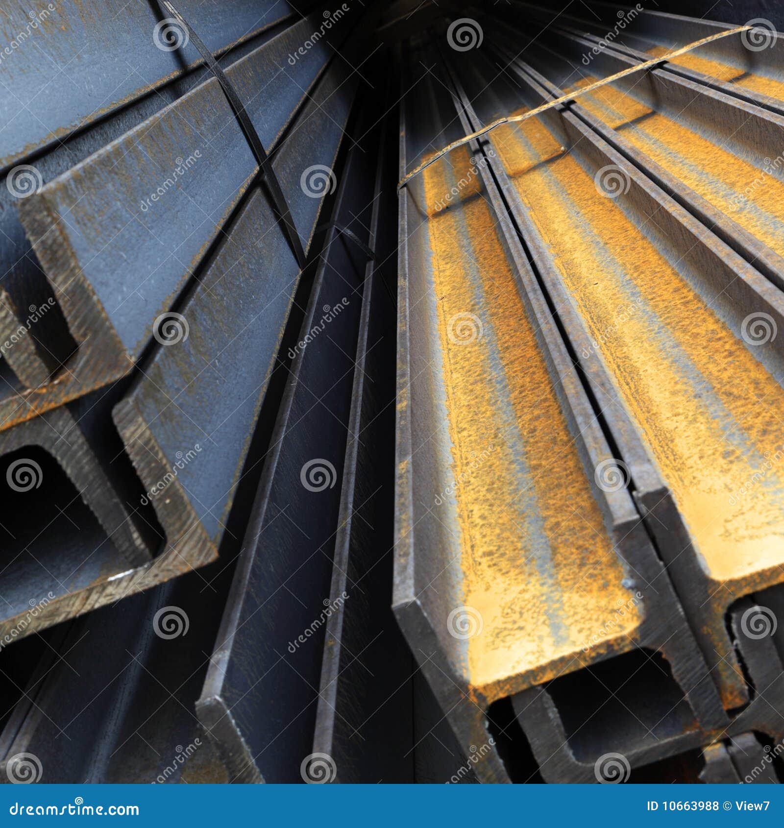 Steel girders stock photo. Image of material, piled, heaped 10663988