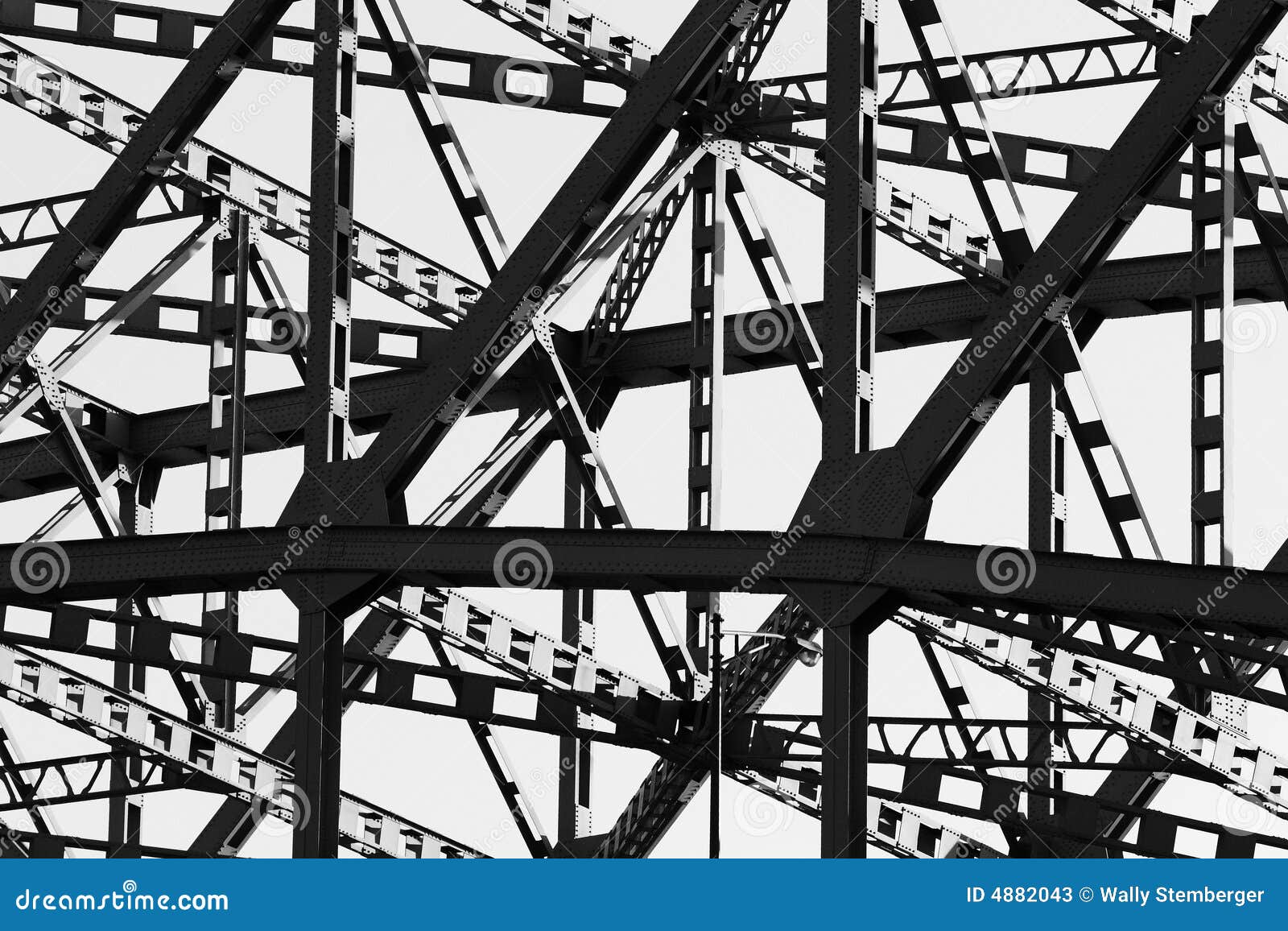 Steel girders stock image. Image of white, frame, bridge 4882043