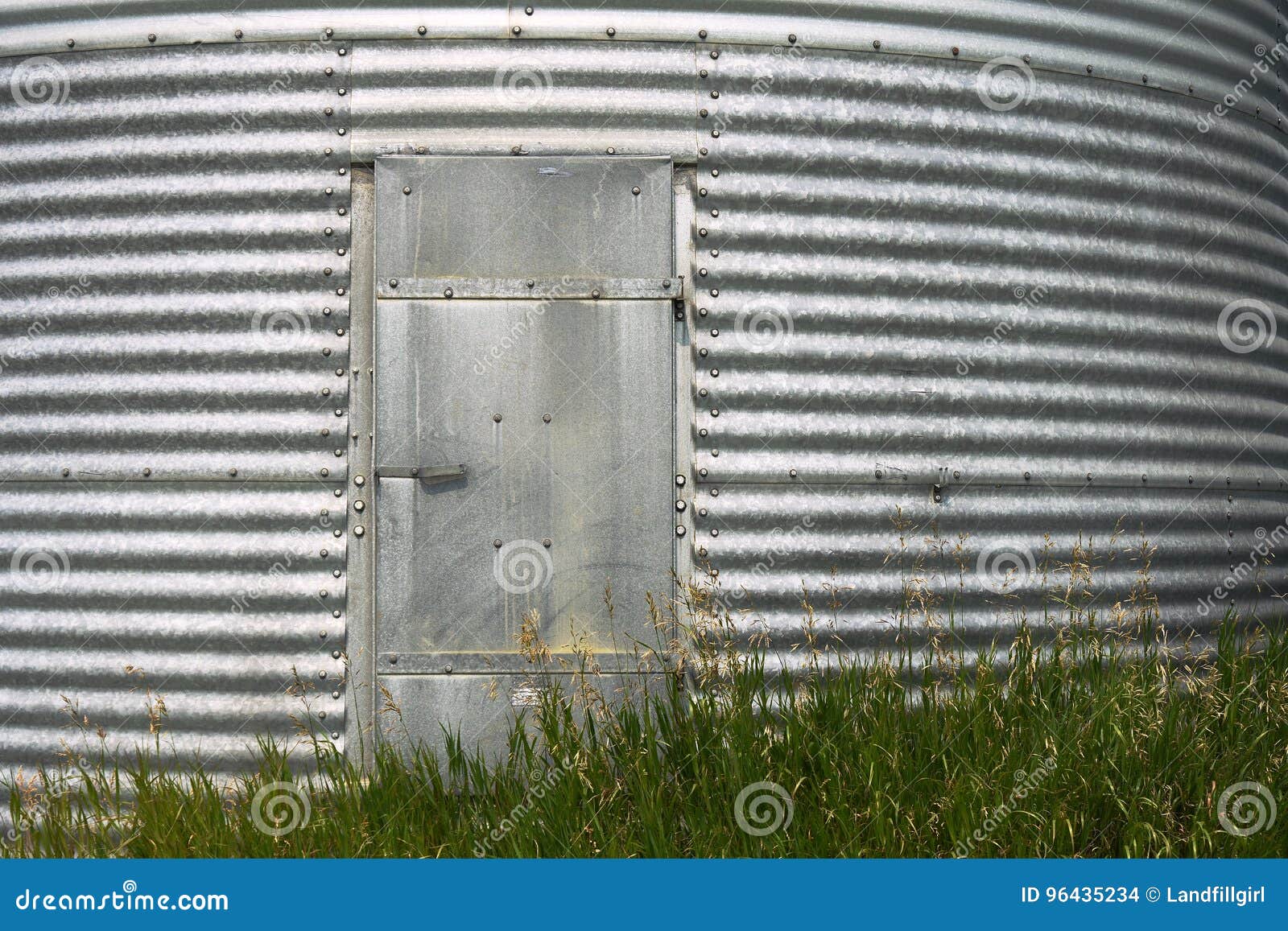 Steel Grain Bin Door stock photo. Image of storage, bins 96435234