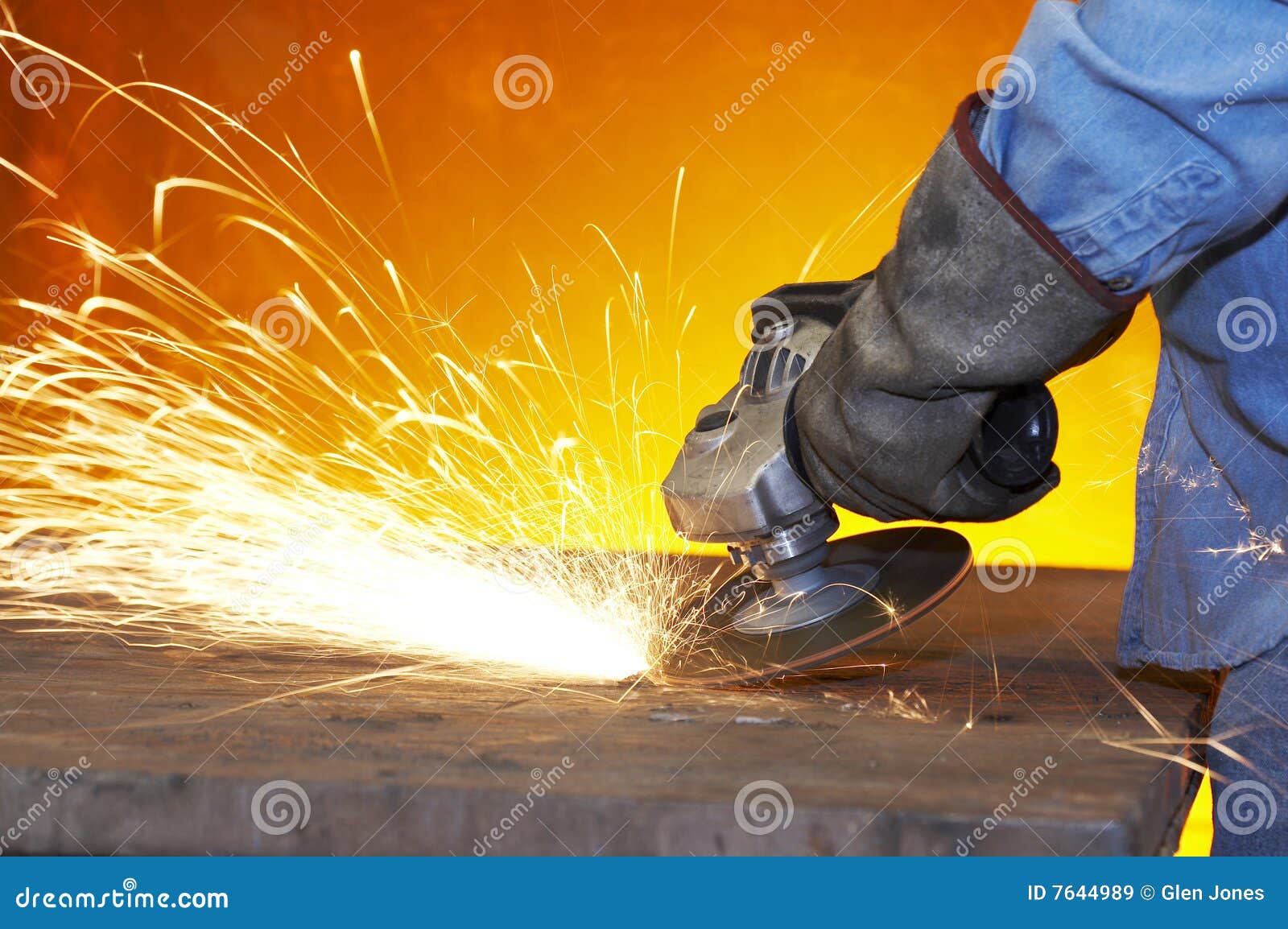 Steel grind stock image. Image of grind, grinder, fire 7644989
