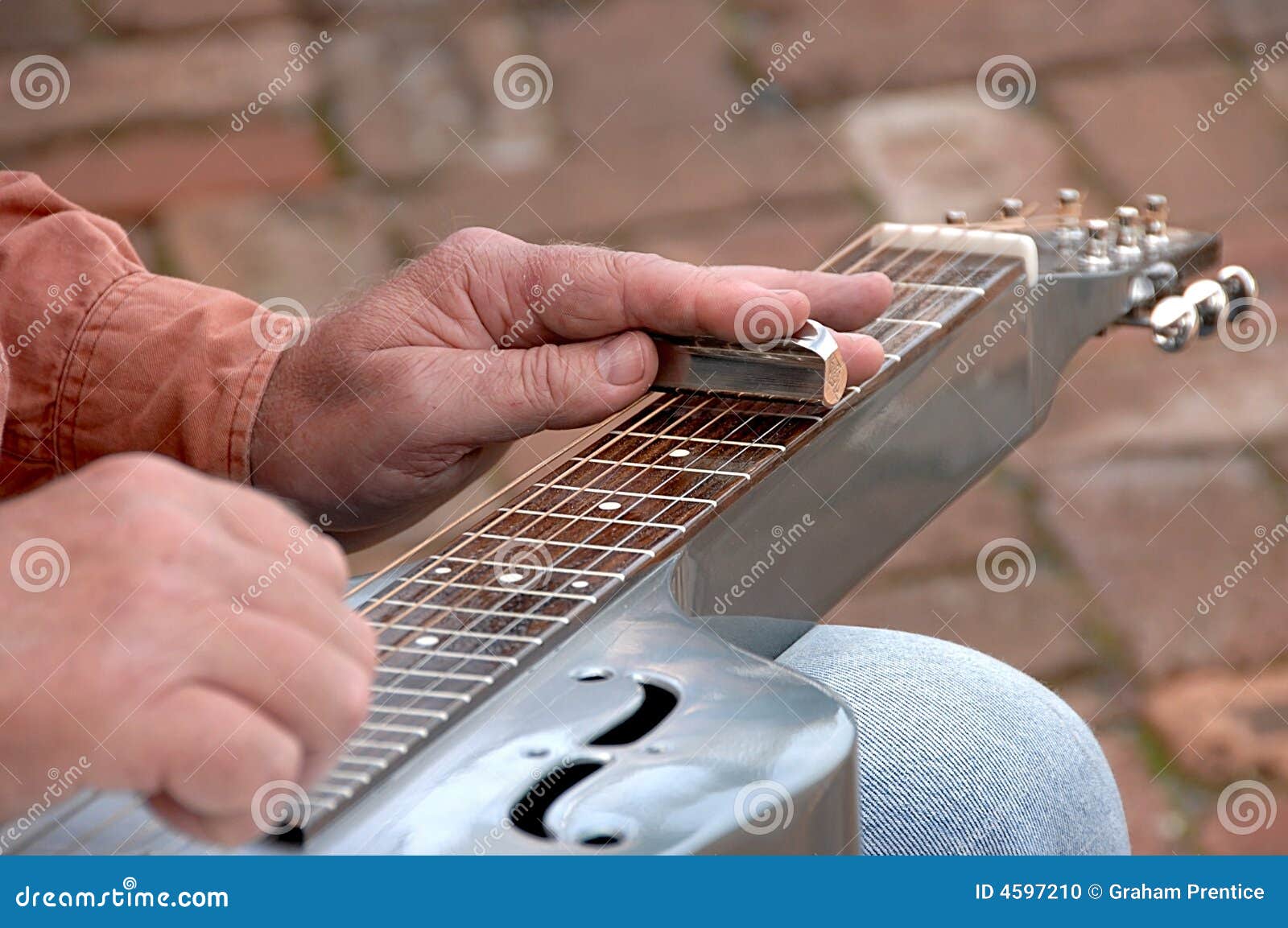 Steel Guitar Player stock photo. Image of music, nail 4597210