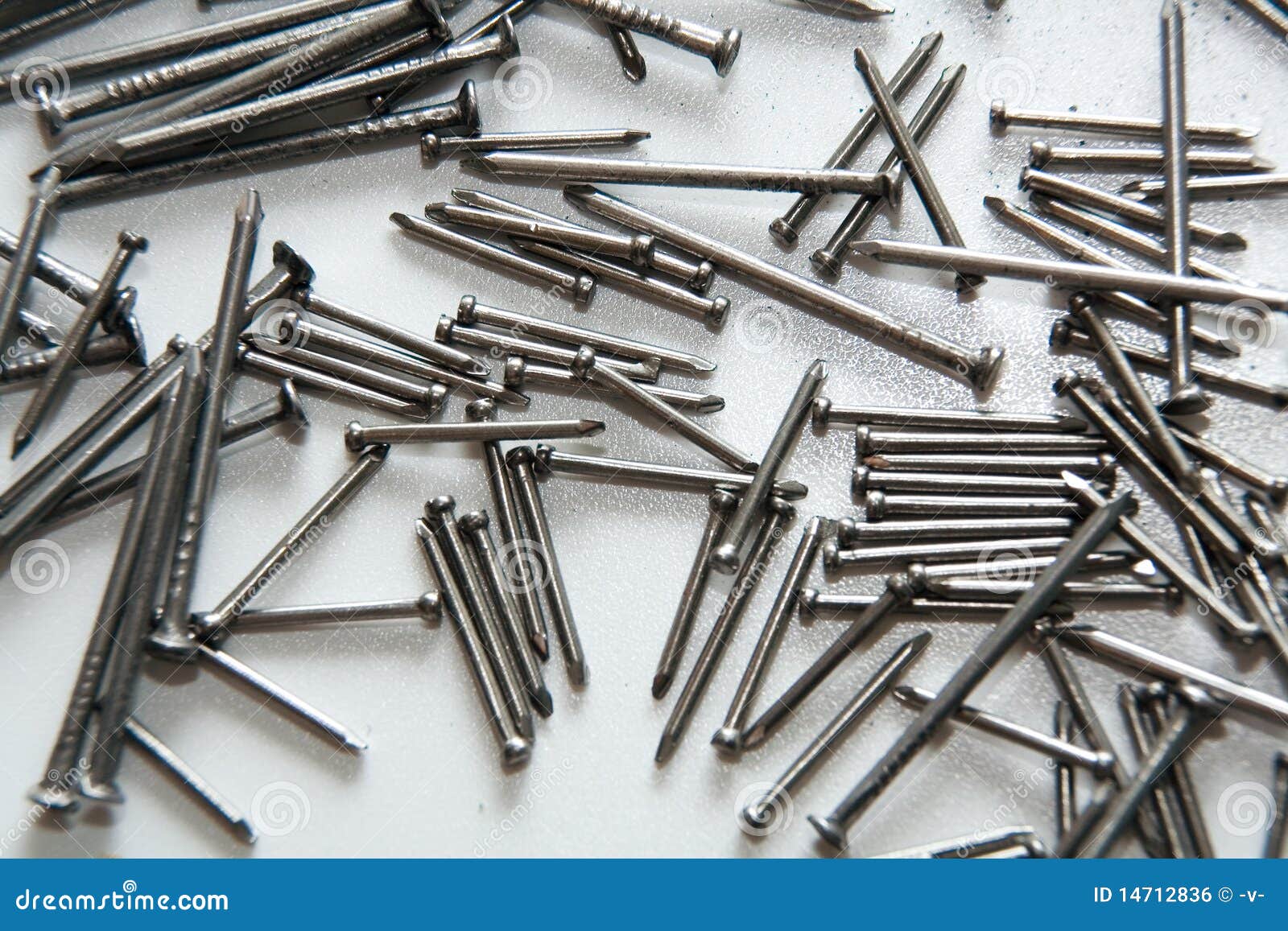 Steel nails stock photo. Image of home, pile, metallic - 14712836