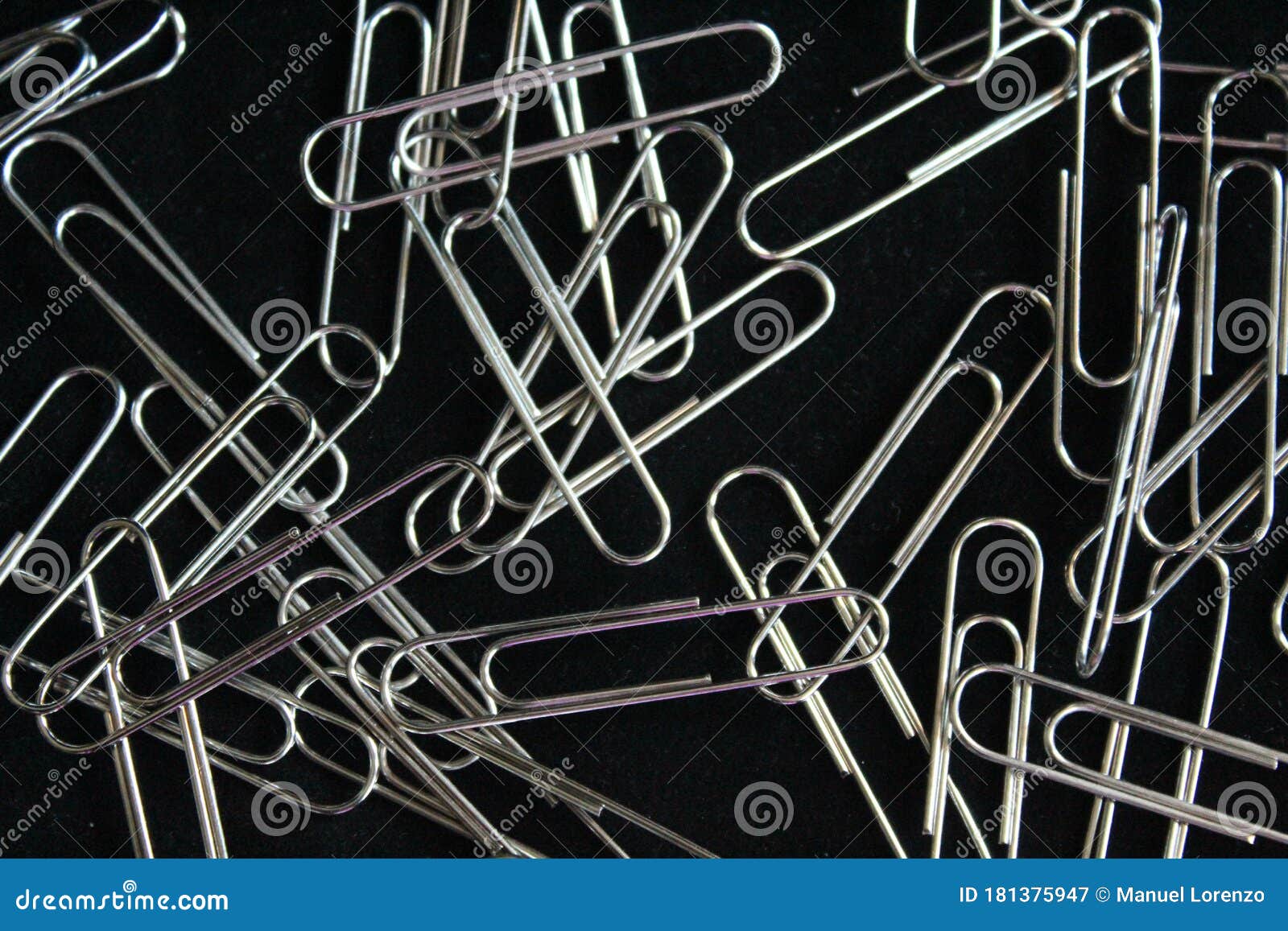 Steel Paperclip Wire Clips Stainless Steel Pressure Forms Stock Image ...