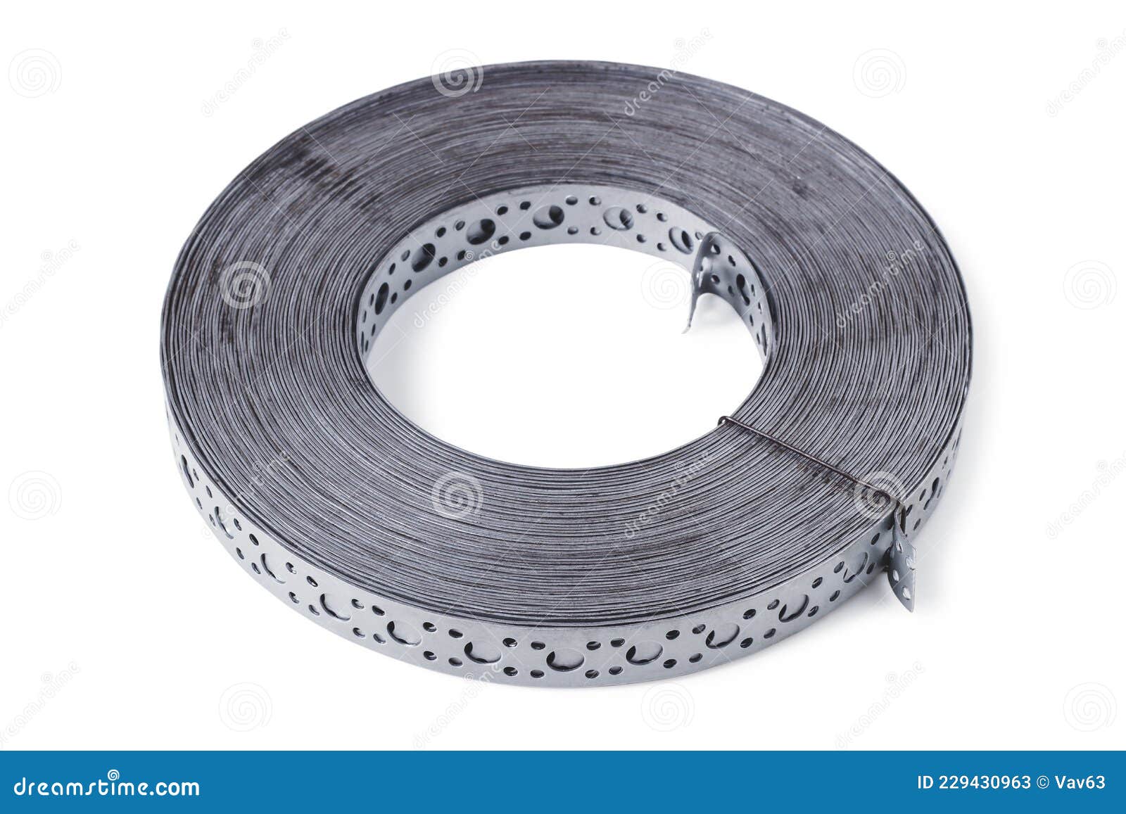 Steel perforated tape stock image. Image of pattern 229430963
