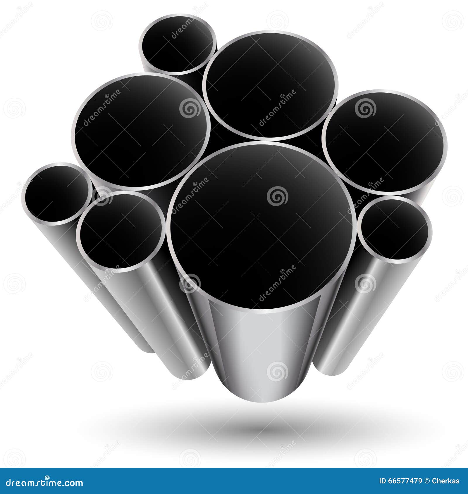 Steel Pipes stock vector. Illustration of aluminum, abstract 66577479