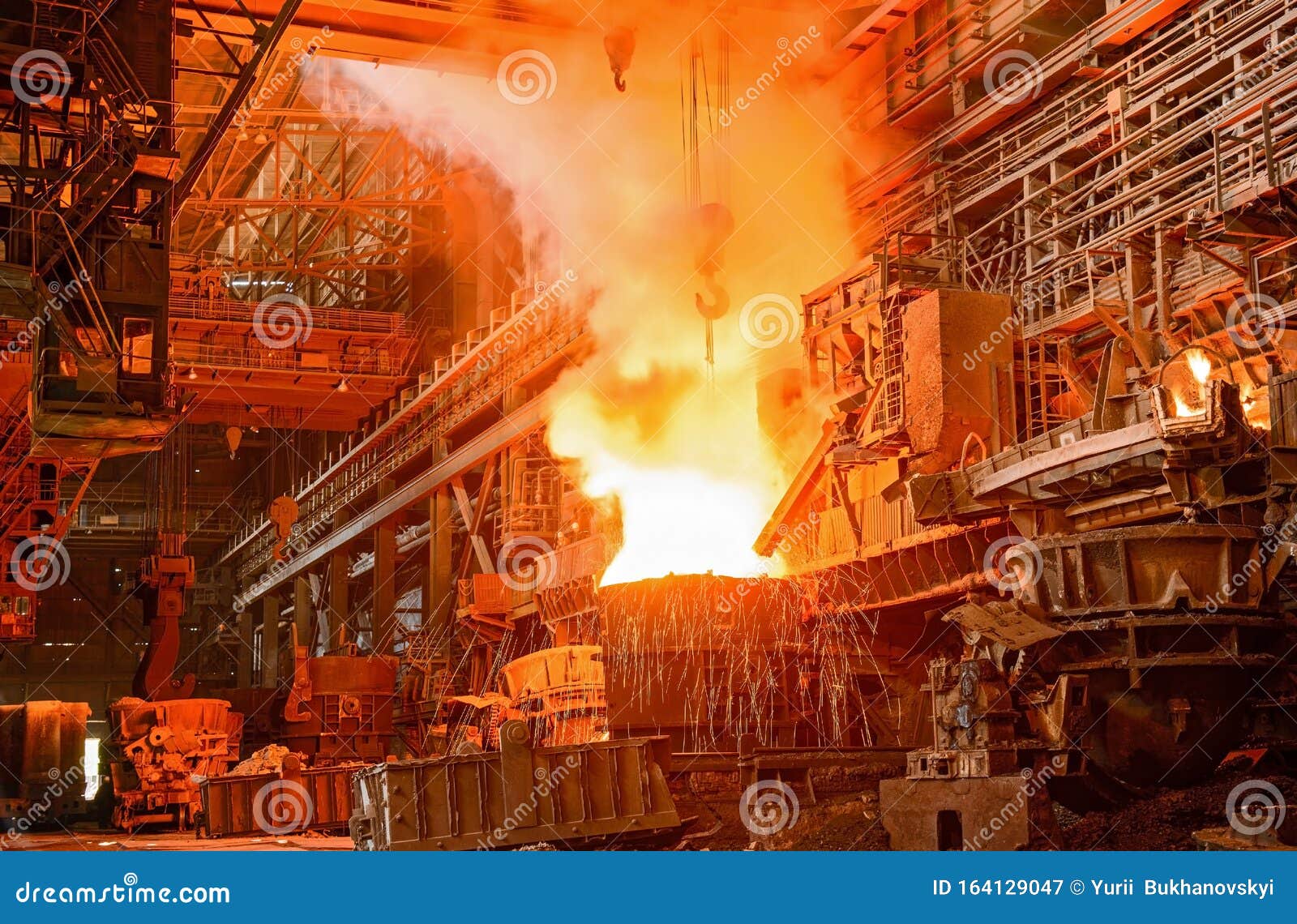 Plant for the Production of Steel. Metallurgical Plant Stock Image