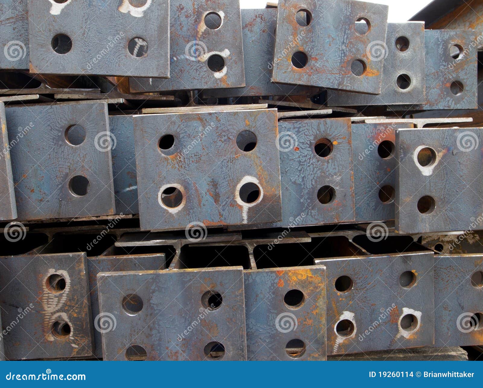 Steel plate with holes stock photo. Image of metal, colour 19260114
