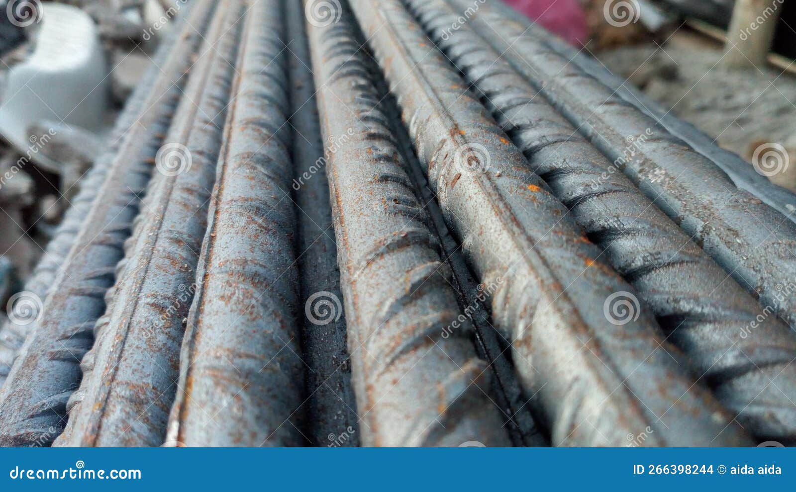 Steel Poles are Ready To Be Used in Construction Stock Photo Image of