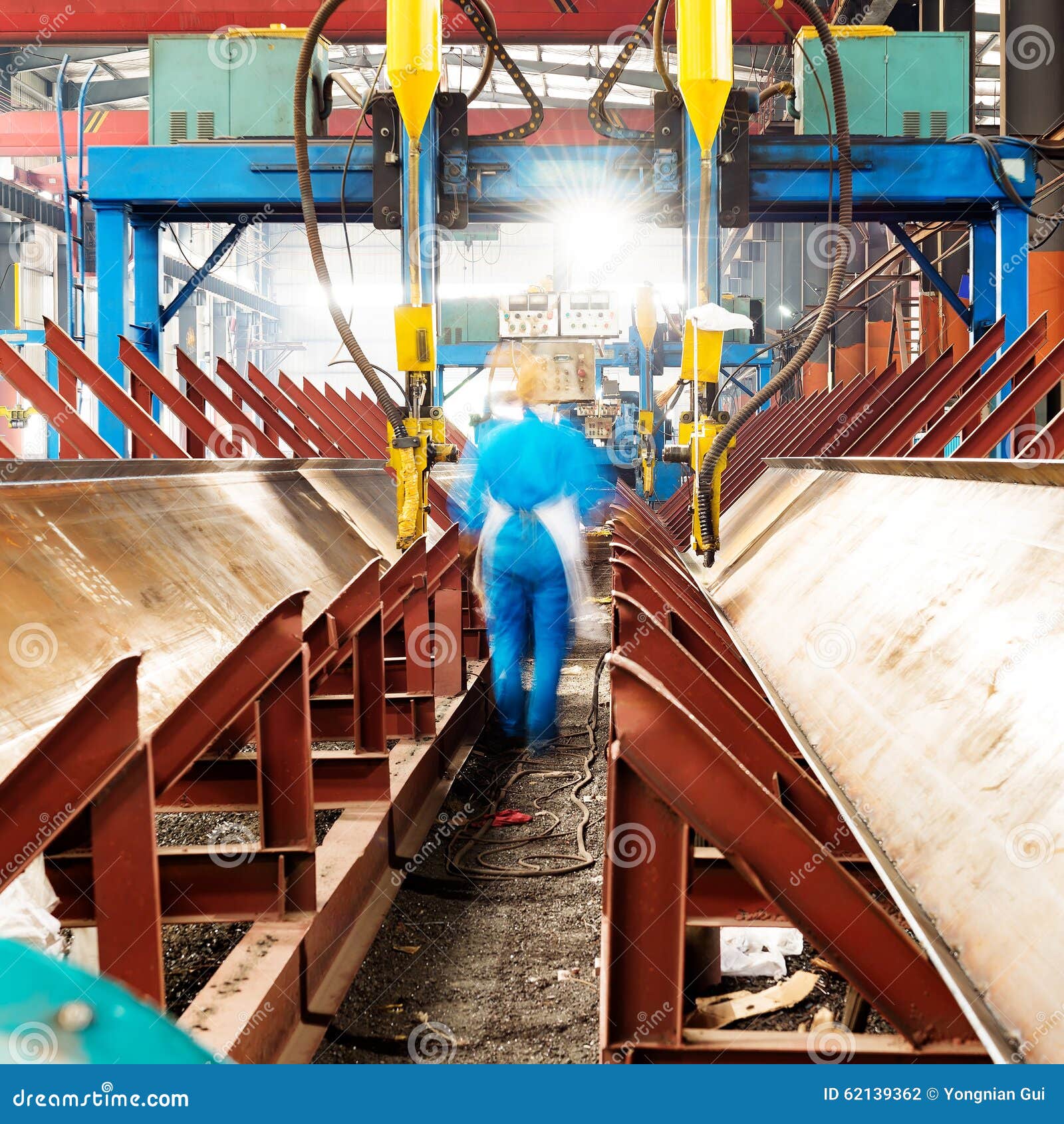 Steel processing plant stock photo. Image of interior 62139362