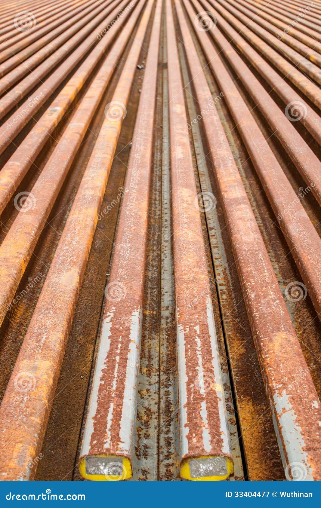 Steel Railroad tracks stock image. Image of corroded 33404477