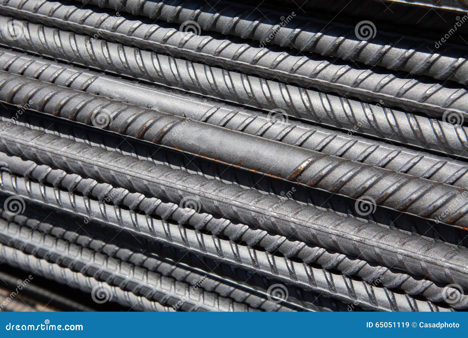 Steel rebar stock image. Image of pattern, metallic, structure 65051119