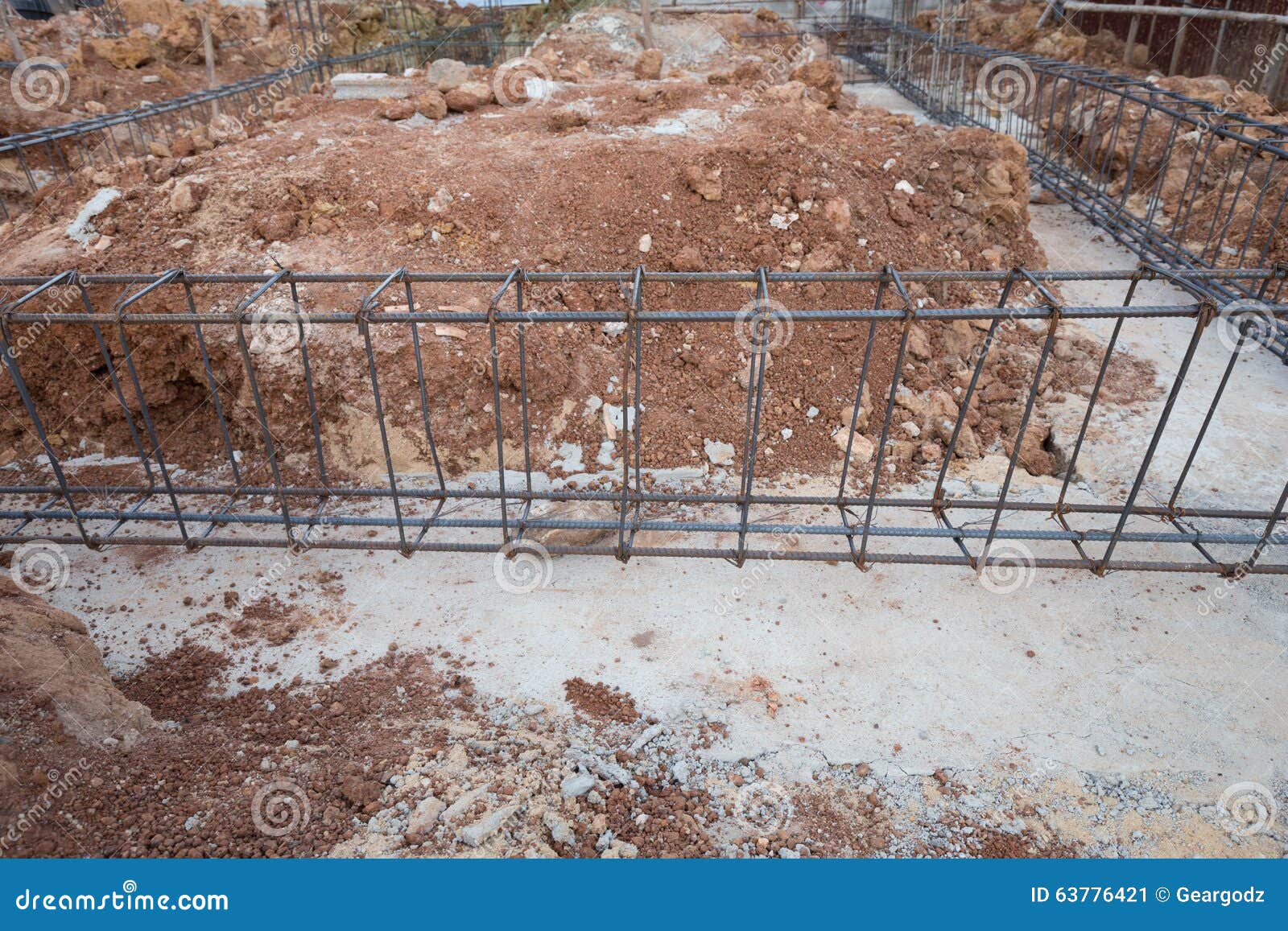 Steel Rod for Beam Construction Site Stock Image Image of mold