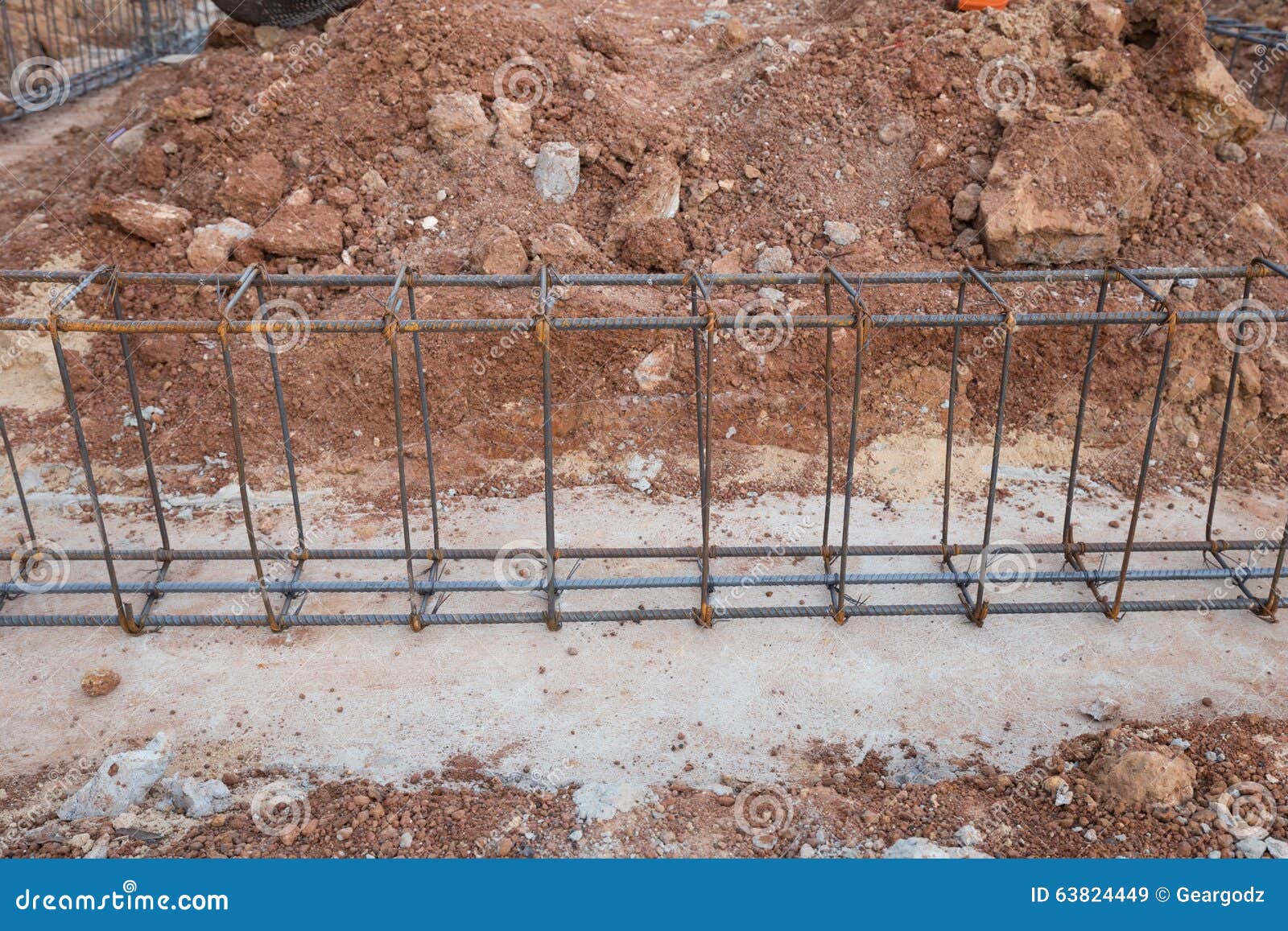 Steel Rod for Beam Construction Site Stock Image Image of industry