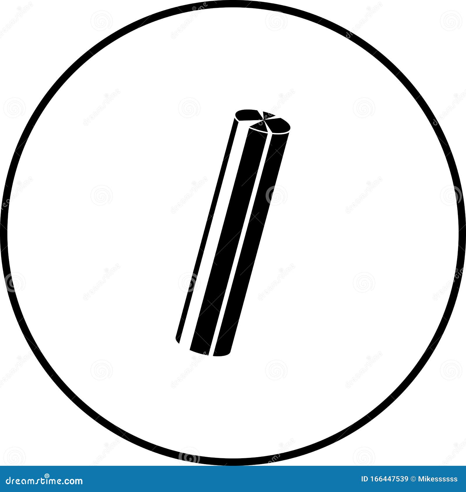 Steel Rod Symbol in Black Color Stock Vector - Illustration of