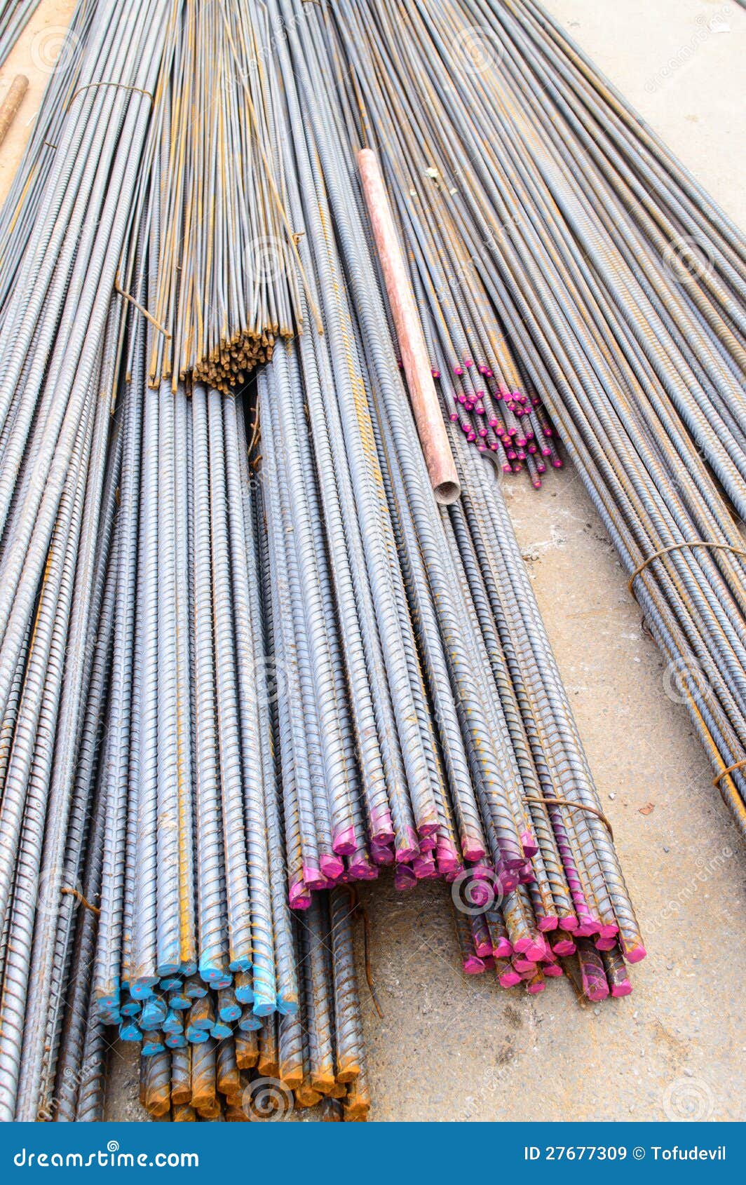 Steel rods. stock image. Image of construct, iron, material 27677309