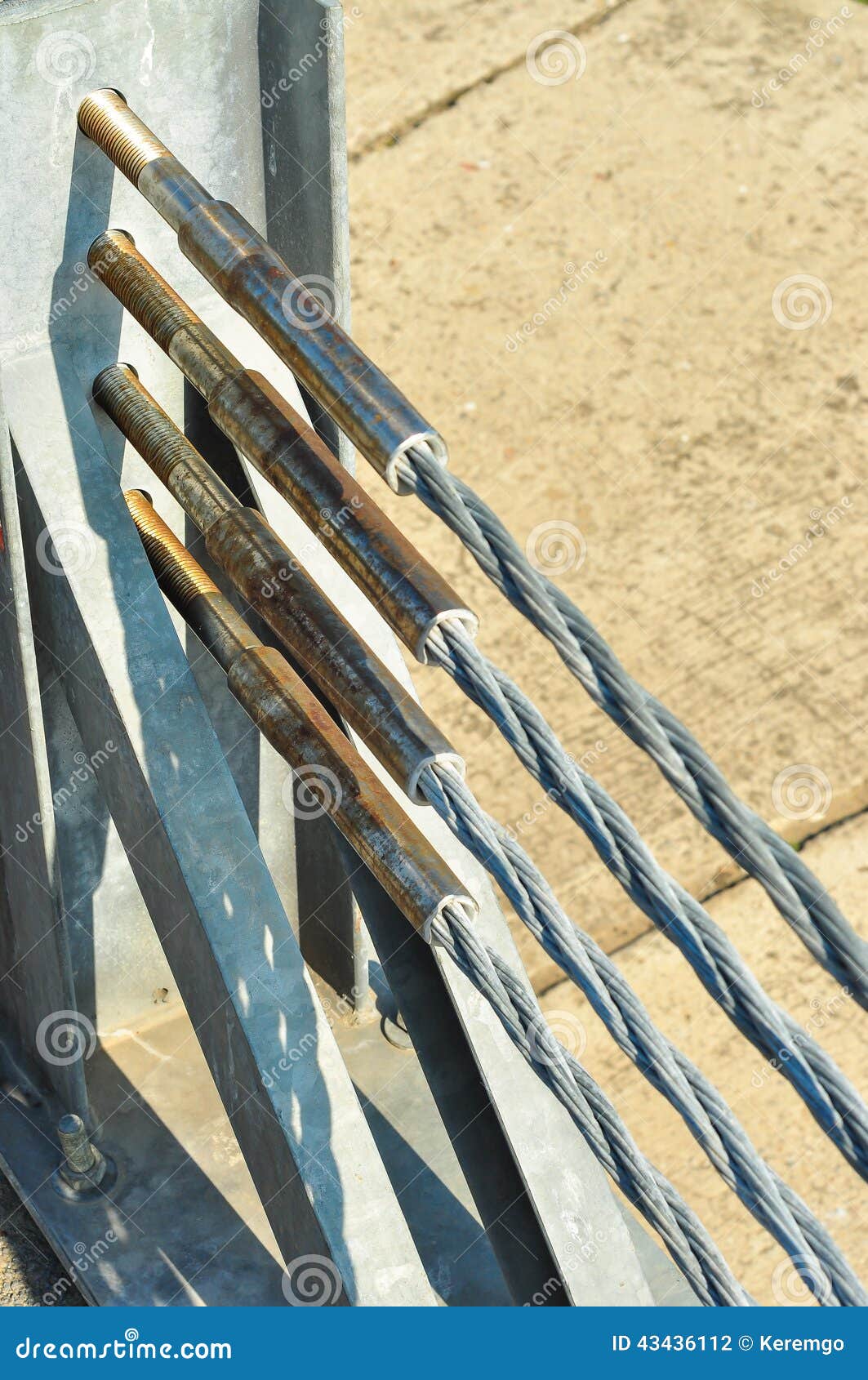 Steel Ropes with Output Flange Plate Stock Photo Image of rope