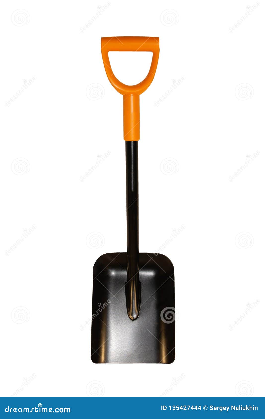 Steel Scoop Shovel with Plastic Handle Isolated Stock Photo Image of
