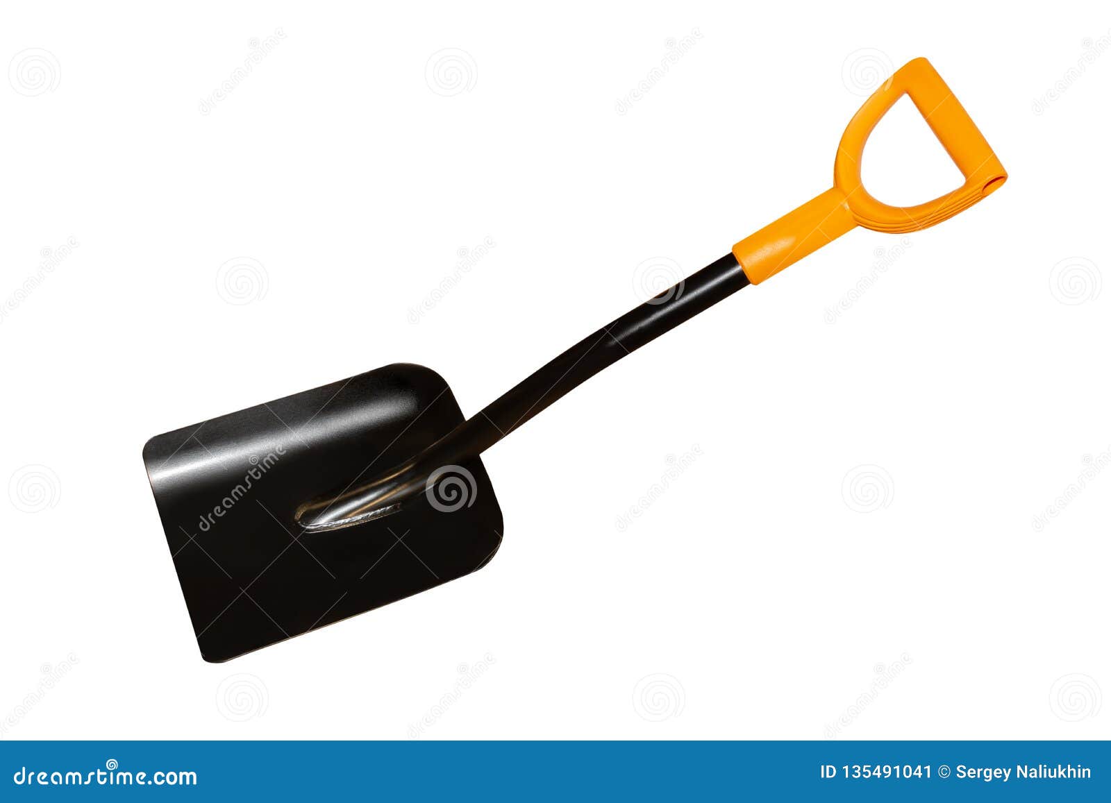 Steel Scoop Shovel with Plastic Handle Isolated Stock Image Image of