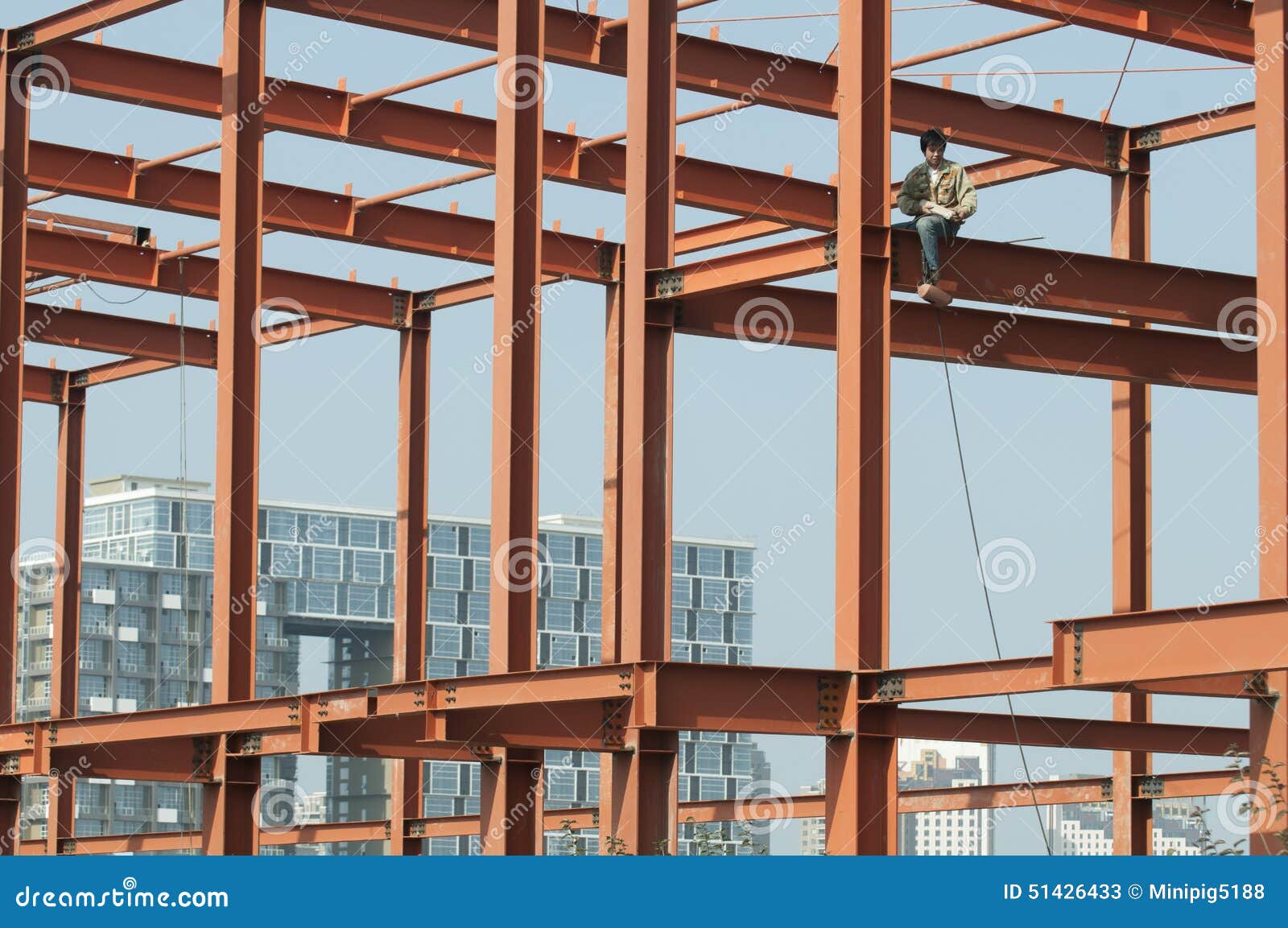 Steel structure painting editorial stock photo. Image of chinese 51426433
