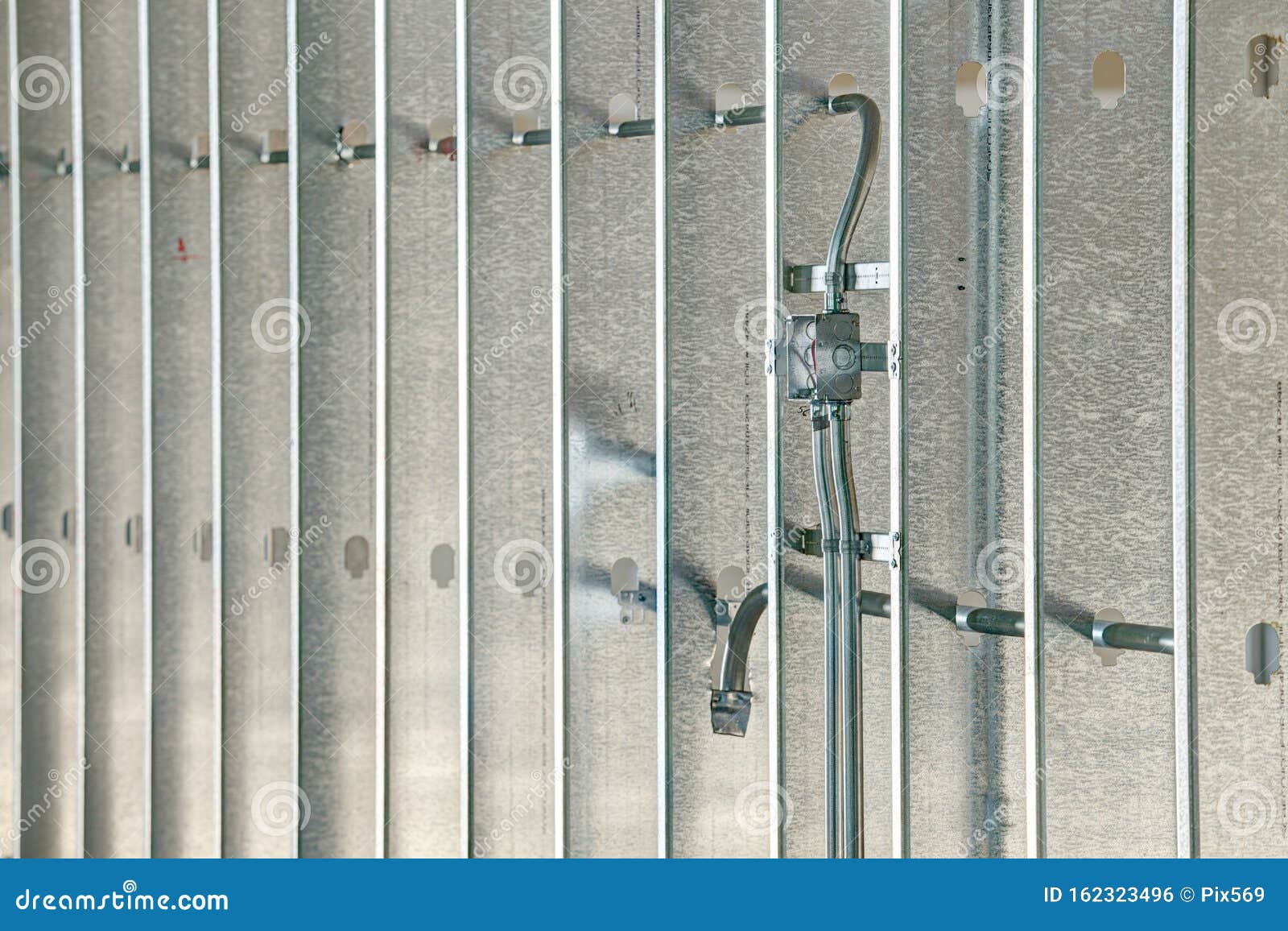 Steel Stud Construction in a Wall Stock Photo Image of electrical, materials 162323496