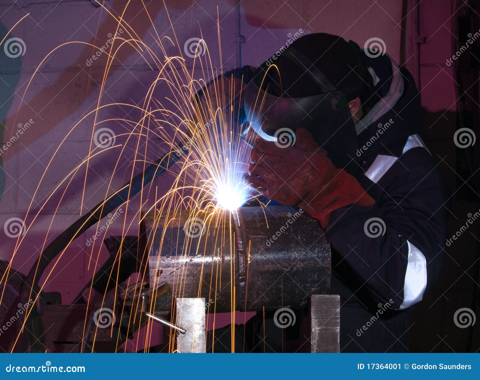 Steel tube MIG welding stock image. Image of metalwork 17364001