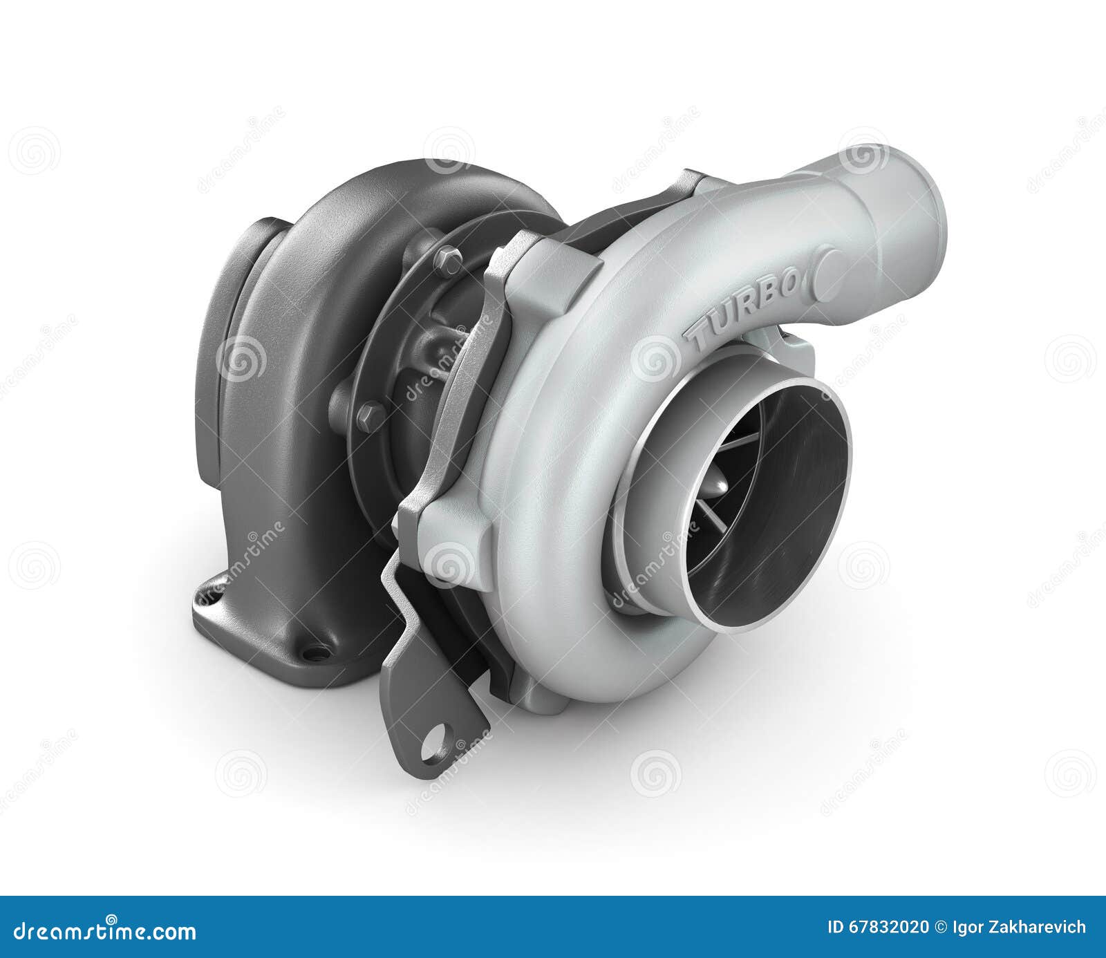Steel turbocharger stock illustration. Illustration of background