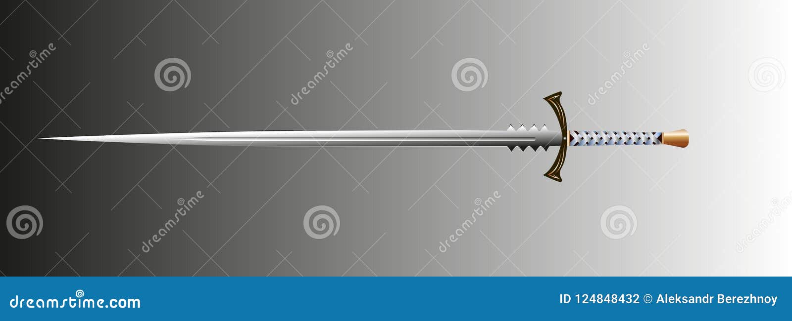 Onehanded Sword Icon Cartoon. Single Weapon Icon From The Big